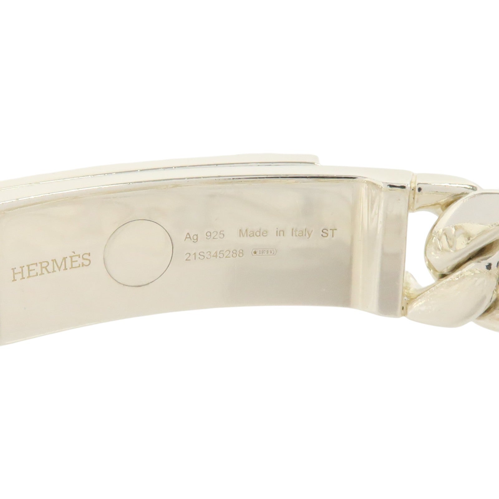 HERMES 925純銀Kelly Gourmette Bracelet銀扣手鏈