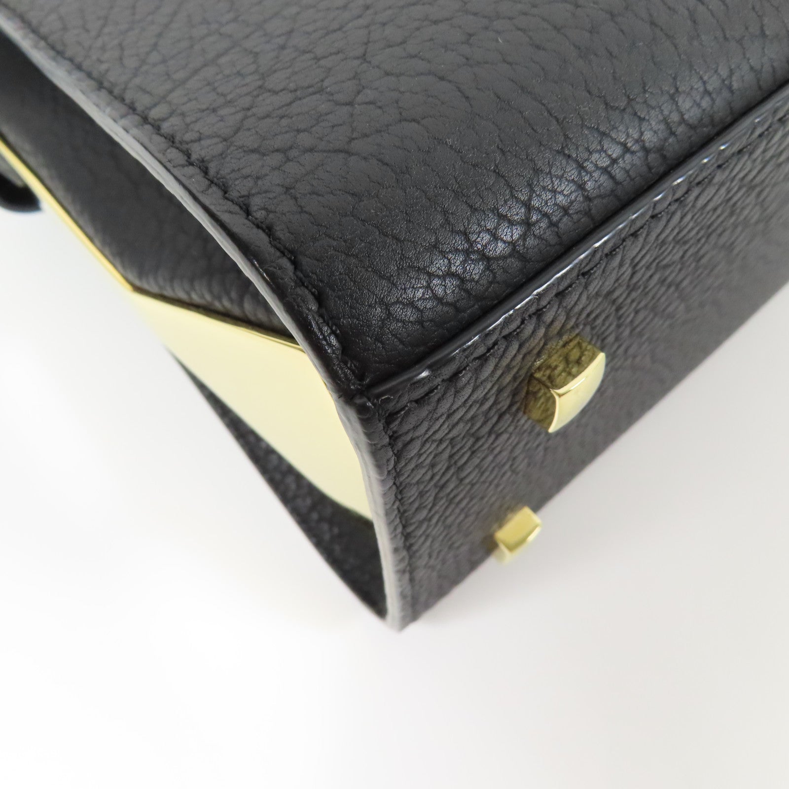 Delvaux 牛皮皮革Tempete MM金扣手挽肩背兩用袋