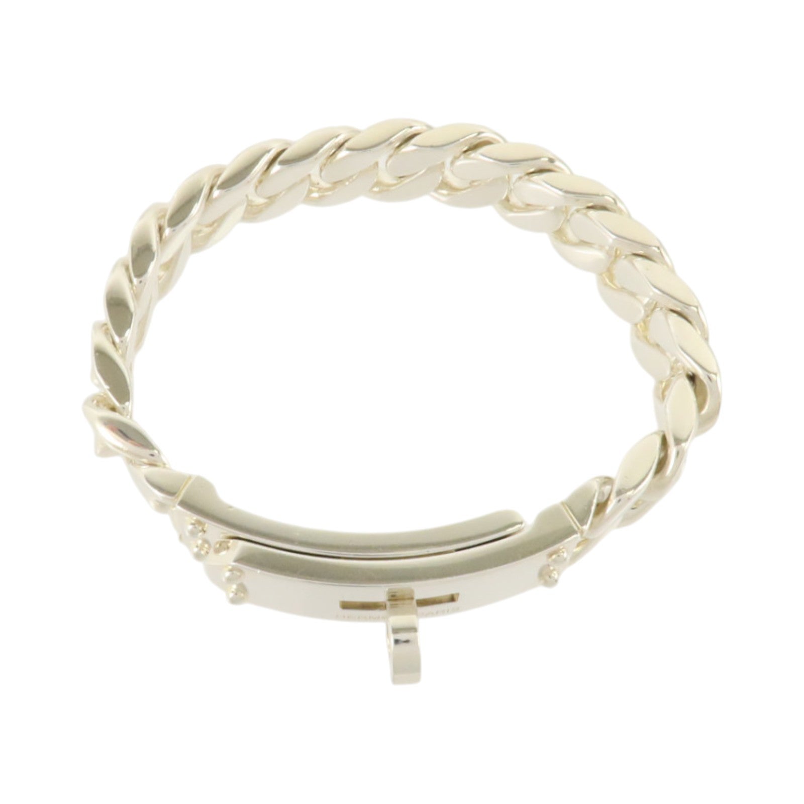 HERMES 925純銀Kelly Gourmette Bracelet銀扣手鏈
