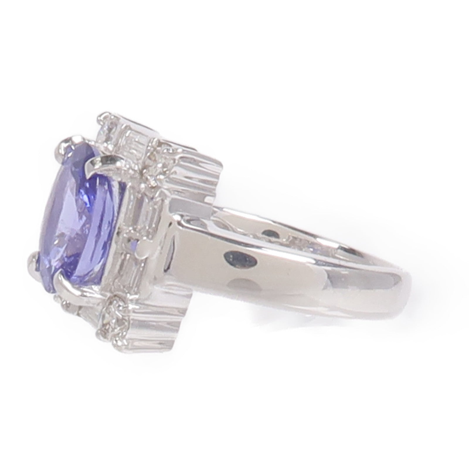 JEWELRY 18K白金Tanzanite Diamond Ring坦桑石/鑽石戒指