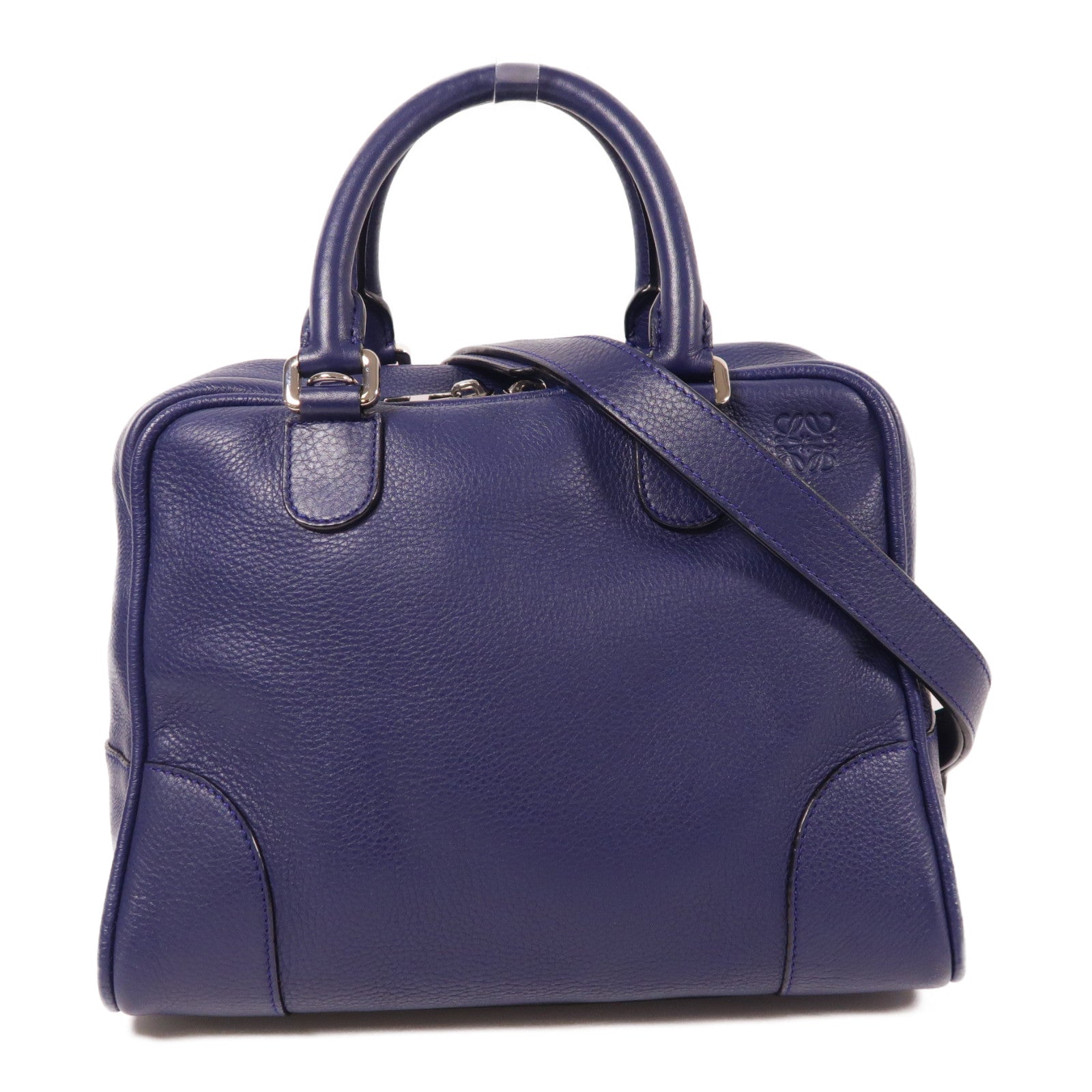 LOEWE 【激減優惠】牛皮皮革2 Way Bag銀扣手挽肩背兩用袋