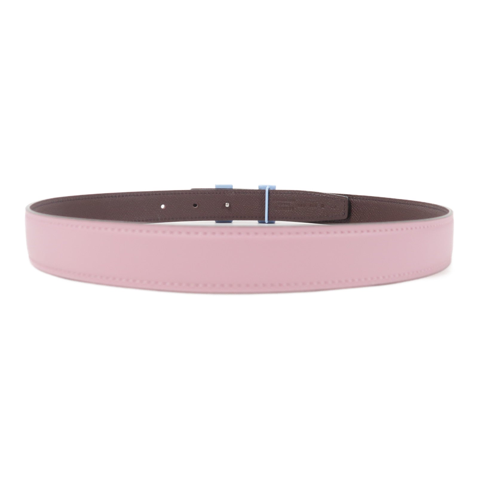 HERMES Belt Epsom Leather Pink