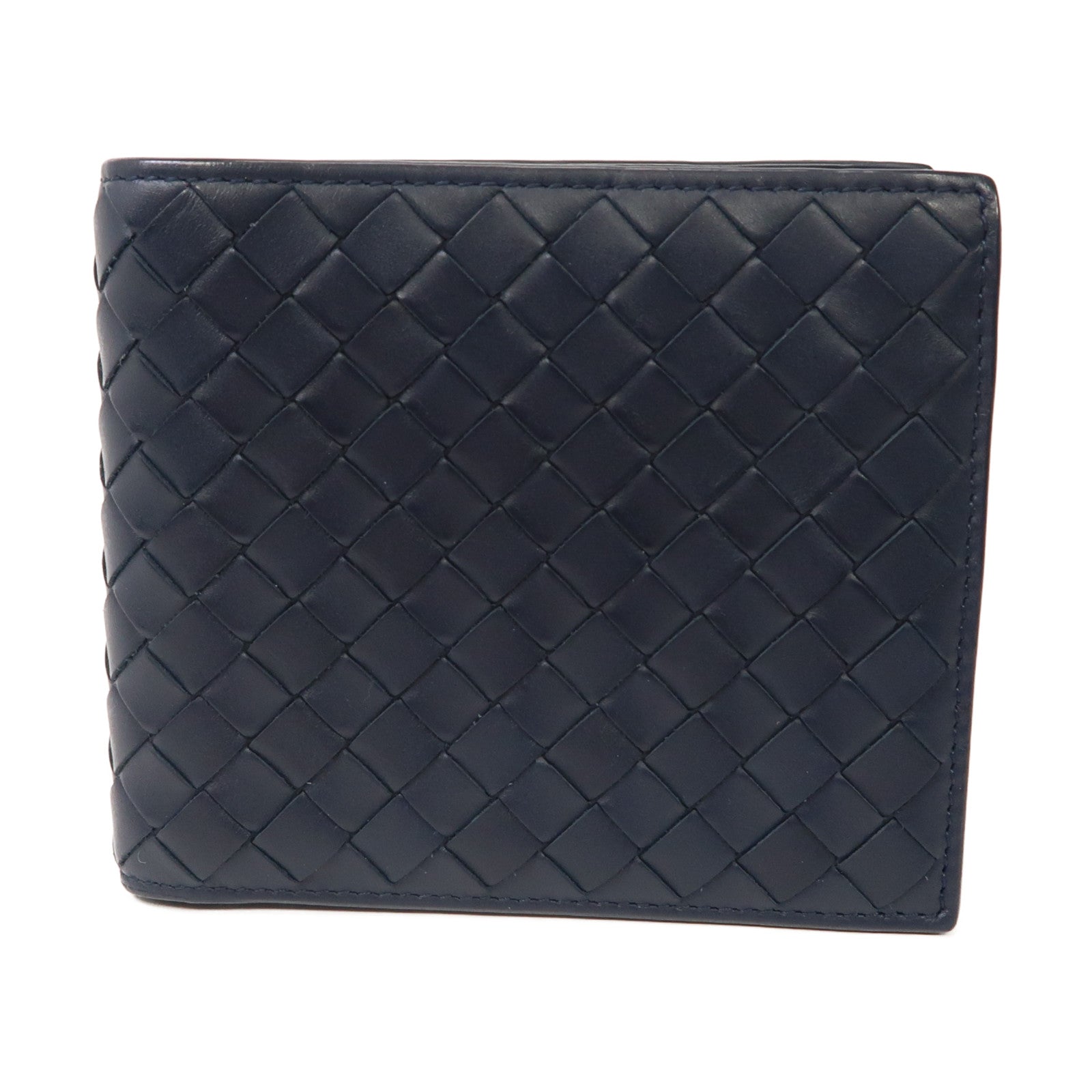 BOTTEGA VENETA 織紋皮革Wallet錢包深藍色