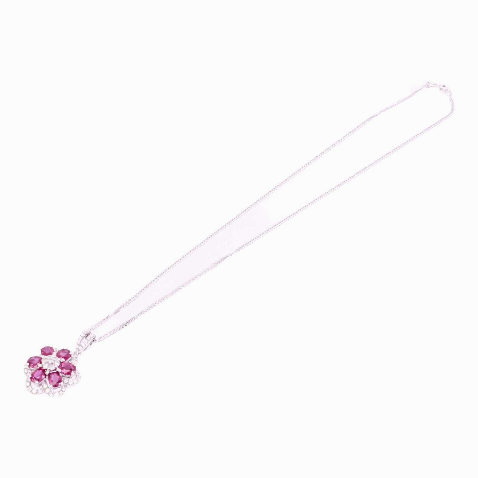 JEWELRY 18K白金Ruby Necklace紅寶石/鑽石項鍊