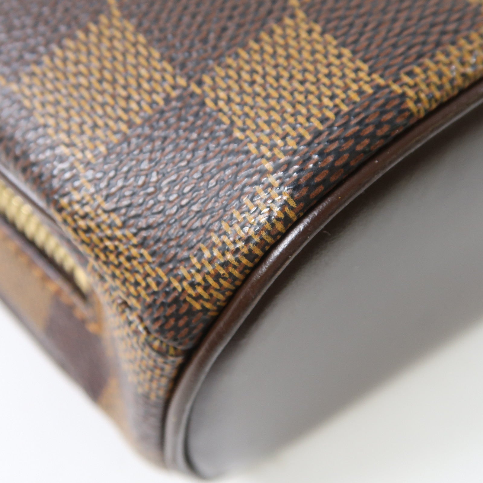 LOUIS VUITTON 【激減優惠】Damier Ebene Sarria Mini金扣手挽袋啡色