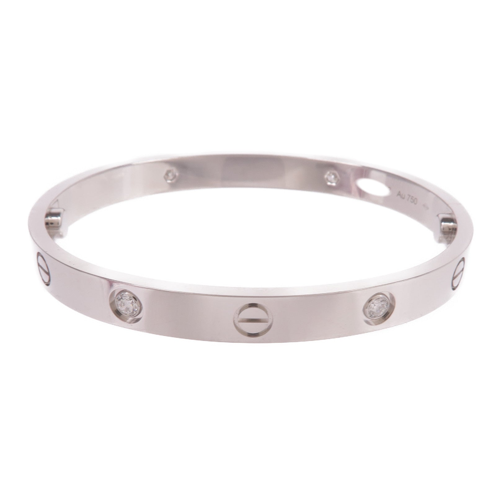 CARTIER 【激減優惠】18K白金Love Bracelet鑽石手鐲Cartier#17
