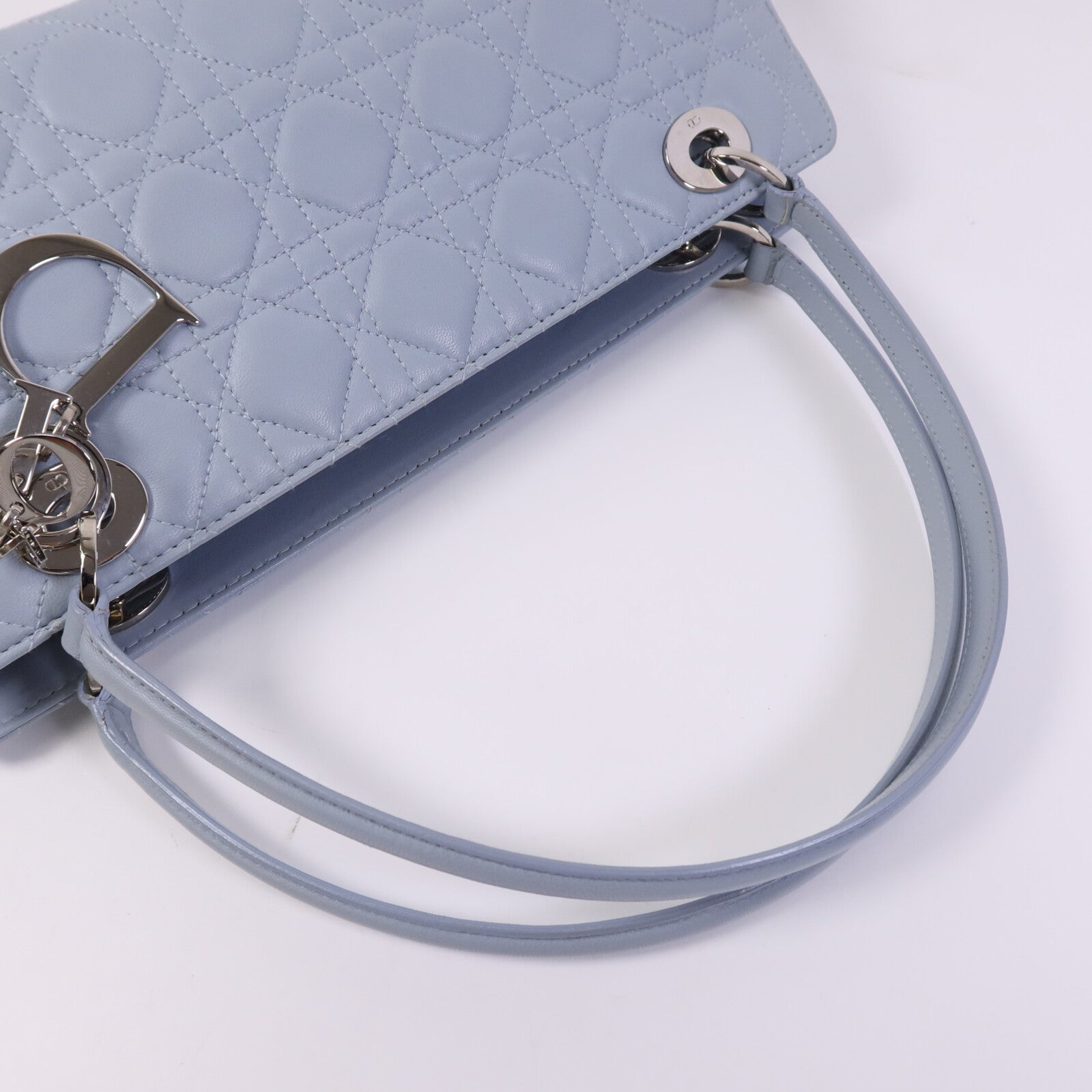 Dior 牛皮皮革Lady D-Joy銀扣肩背袋