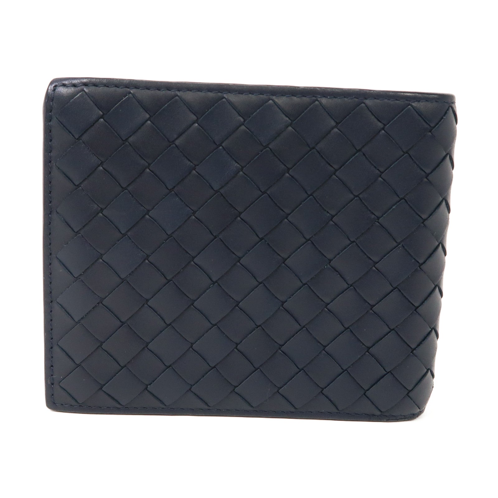 BOTTEGA VENETA 織紋皮革Wallet錢包深藍色