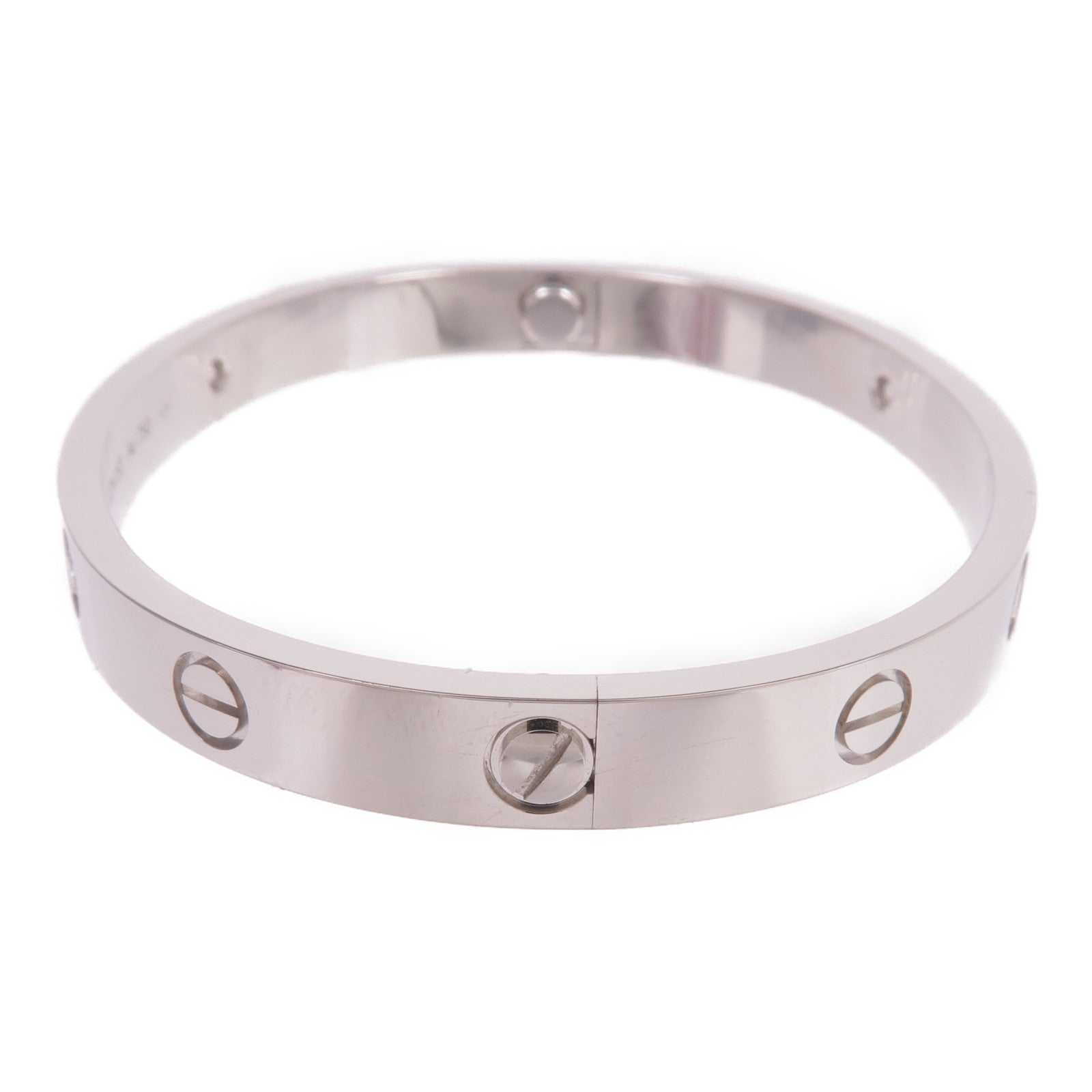 CARTIER 【激減優惠】18K白金Love Bracelet鑽石手鐲Cartier#17