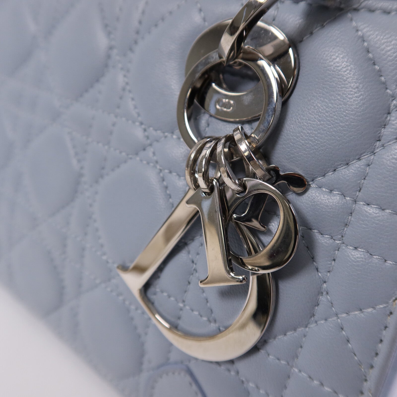 Dior 牛皮皮革Lady D-Joy銀扣肩背袋