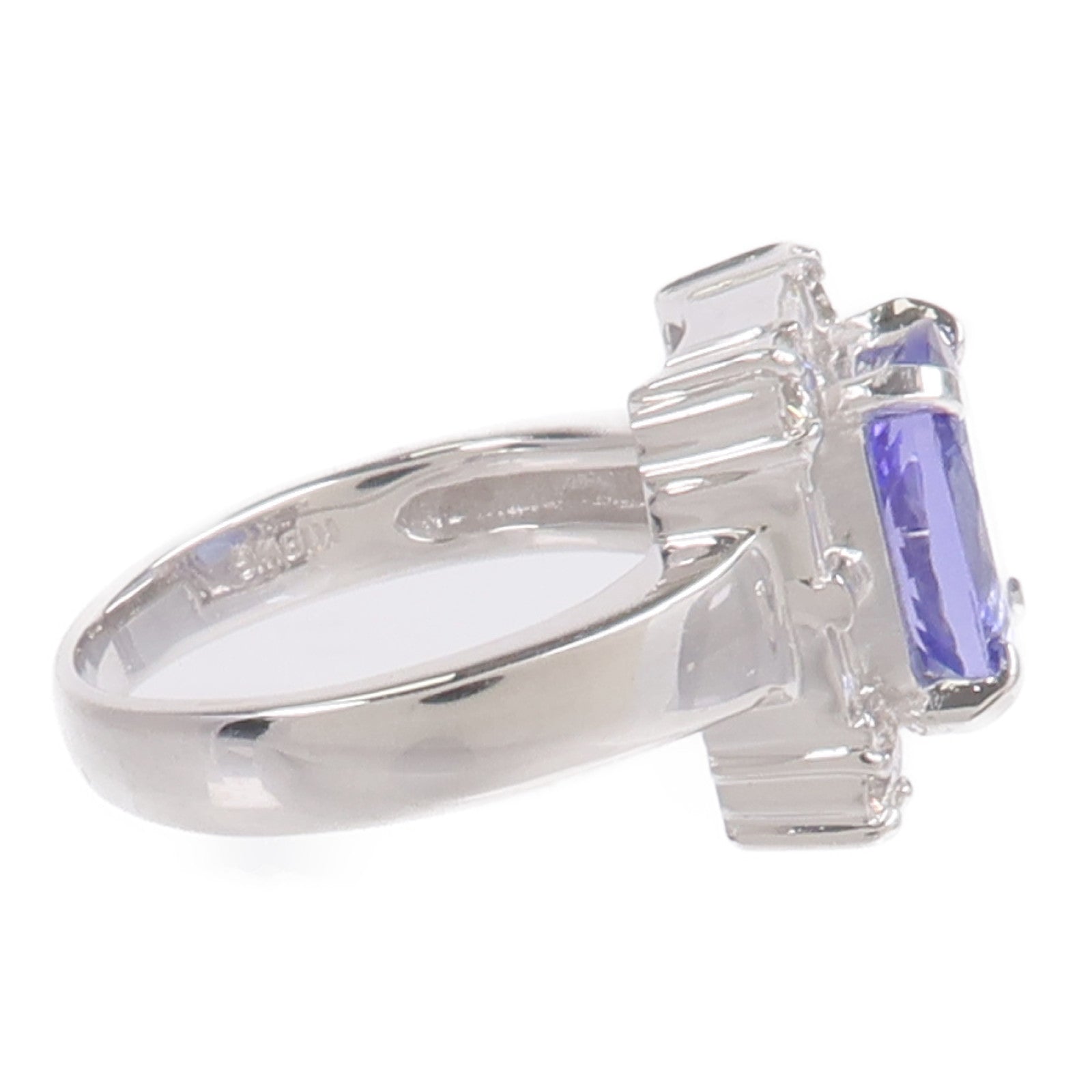 JEWELRY 18K白金Tanzanite Diamond Ring坦桑石/鑽石戒指