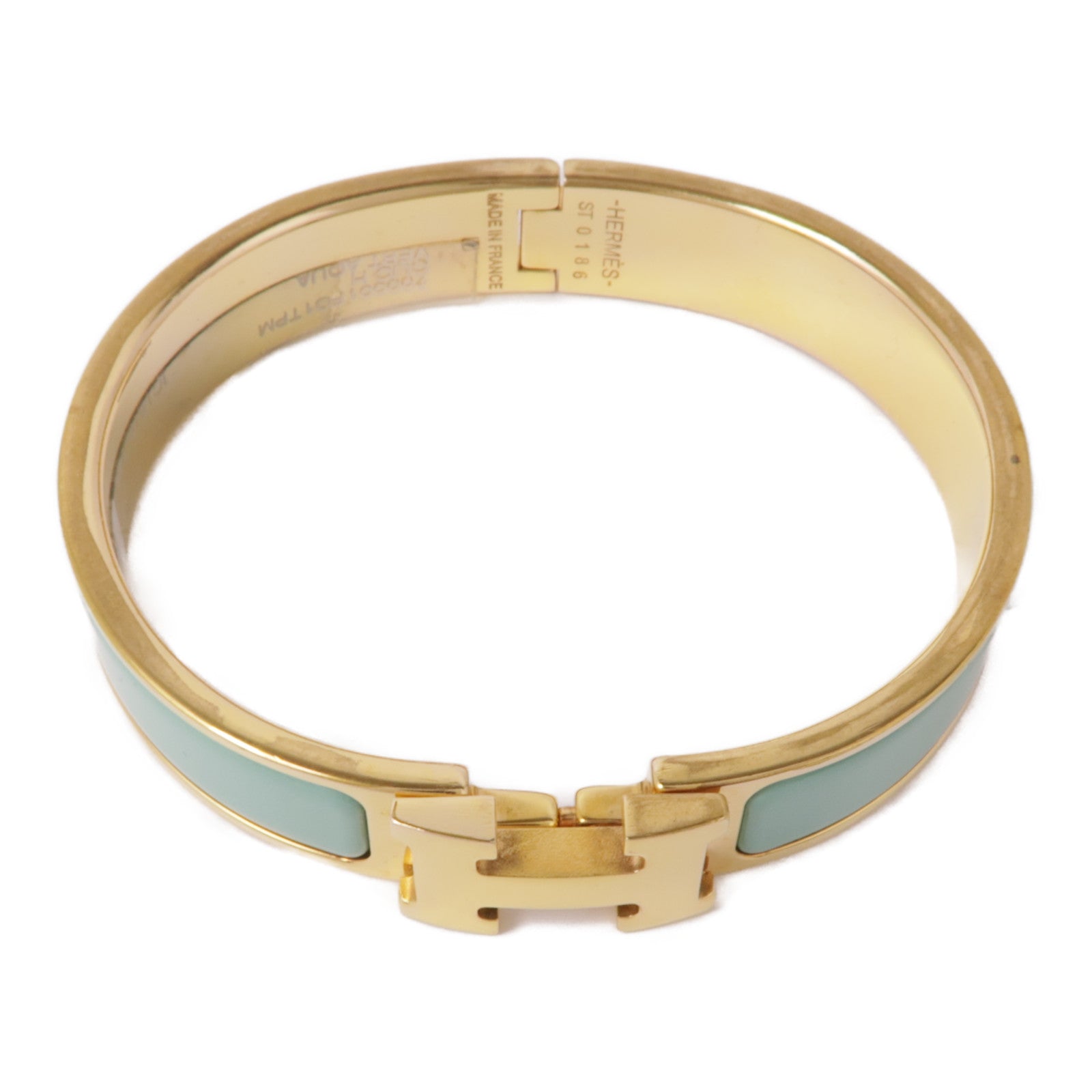 HERMES Clic H Bracelet Metal Blue