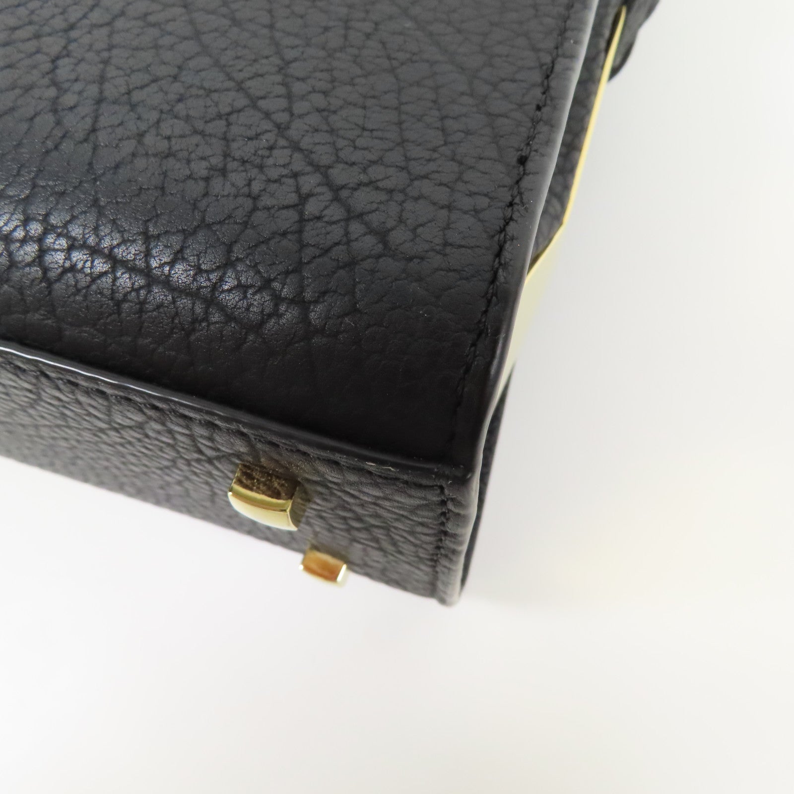 Delvaux 牛皮皮革Tempete MM金扣手挽肩背兩用袋