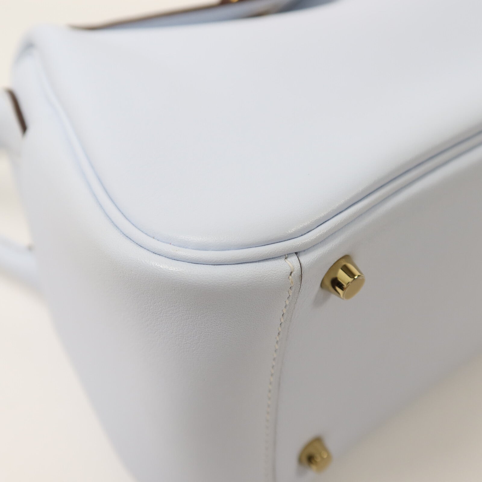 HERMES 【激減優惠】Swift皮革Mini Lindy金扣手挽肩背兩用袋Bleu Brume