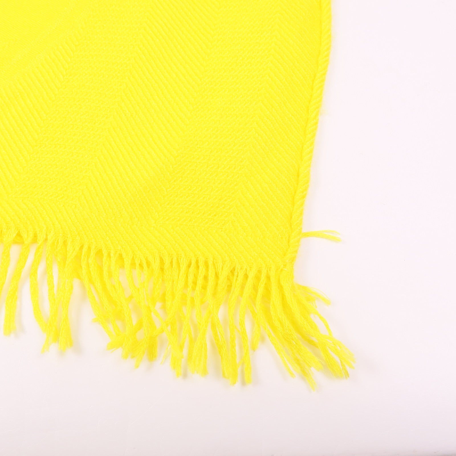 HERMES New Libris Scarf Cashmere Silk Yellow