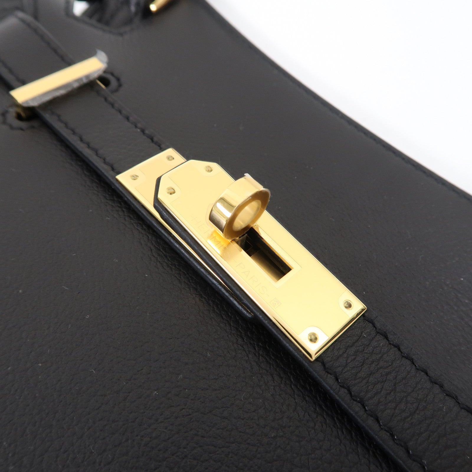HERMES 【激減優惠】Evergrain皮革Mini Jypsiere金扣肩背袋黑色