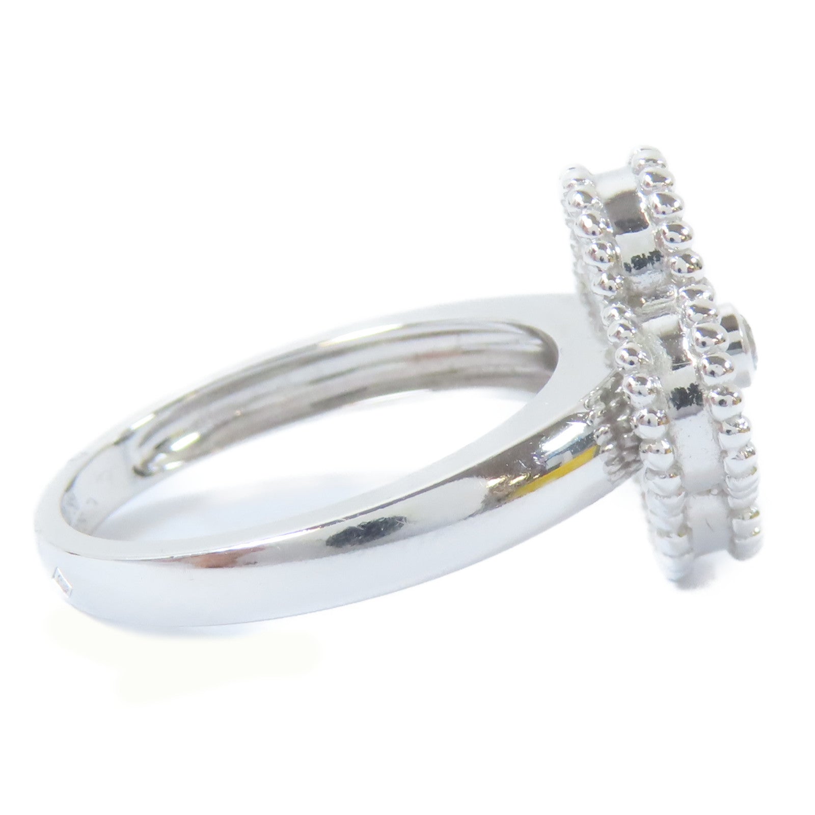 Van Cleef & Arpels 18K白金Vintage Alhamber Ring戒指US#7