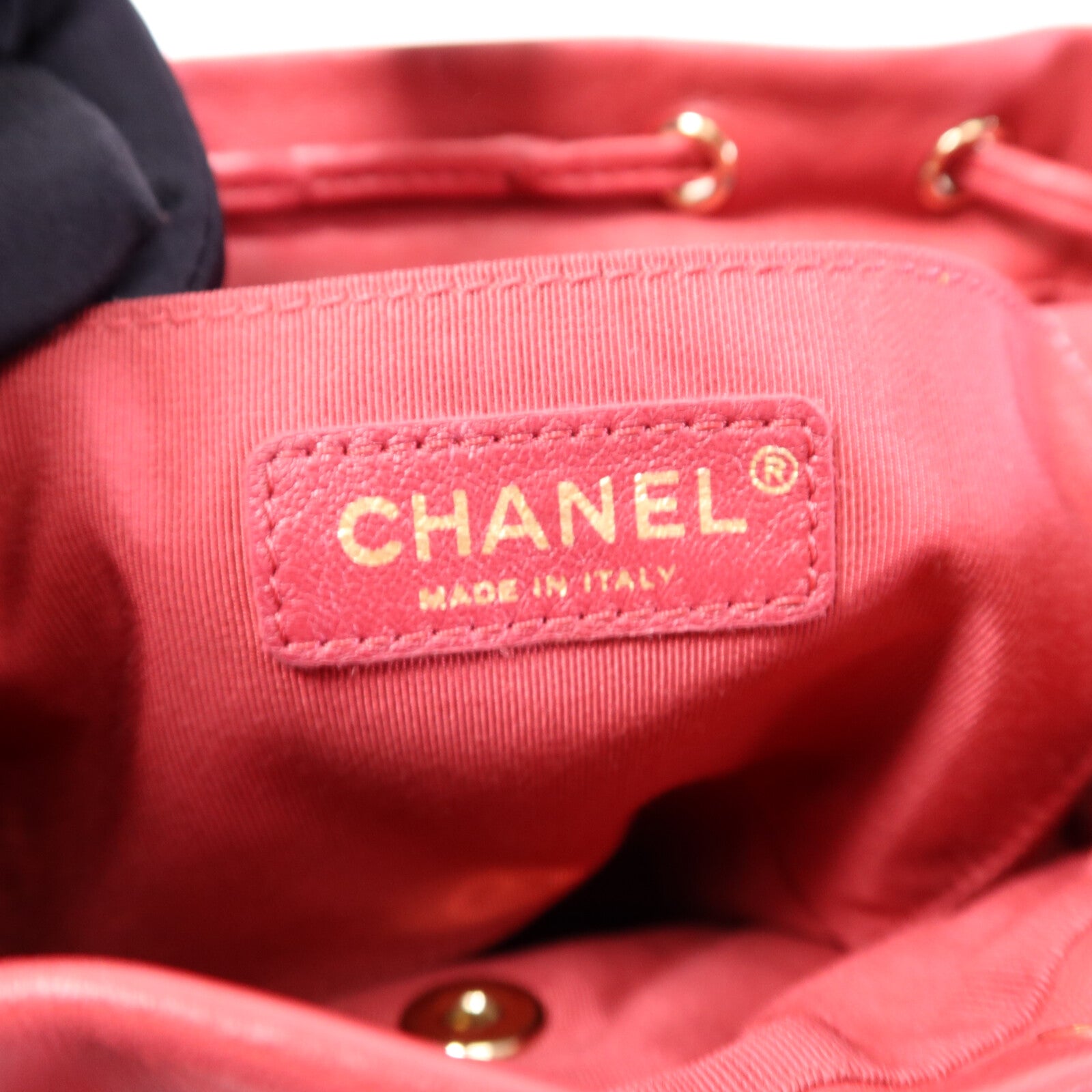 CHANEL 【激減優惠】羊皮皮革Backpack金扣鏈帶背包