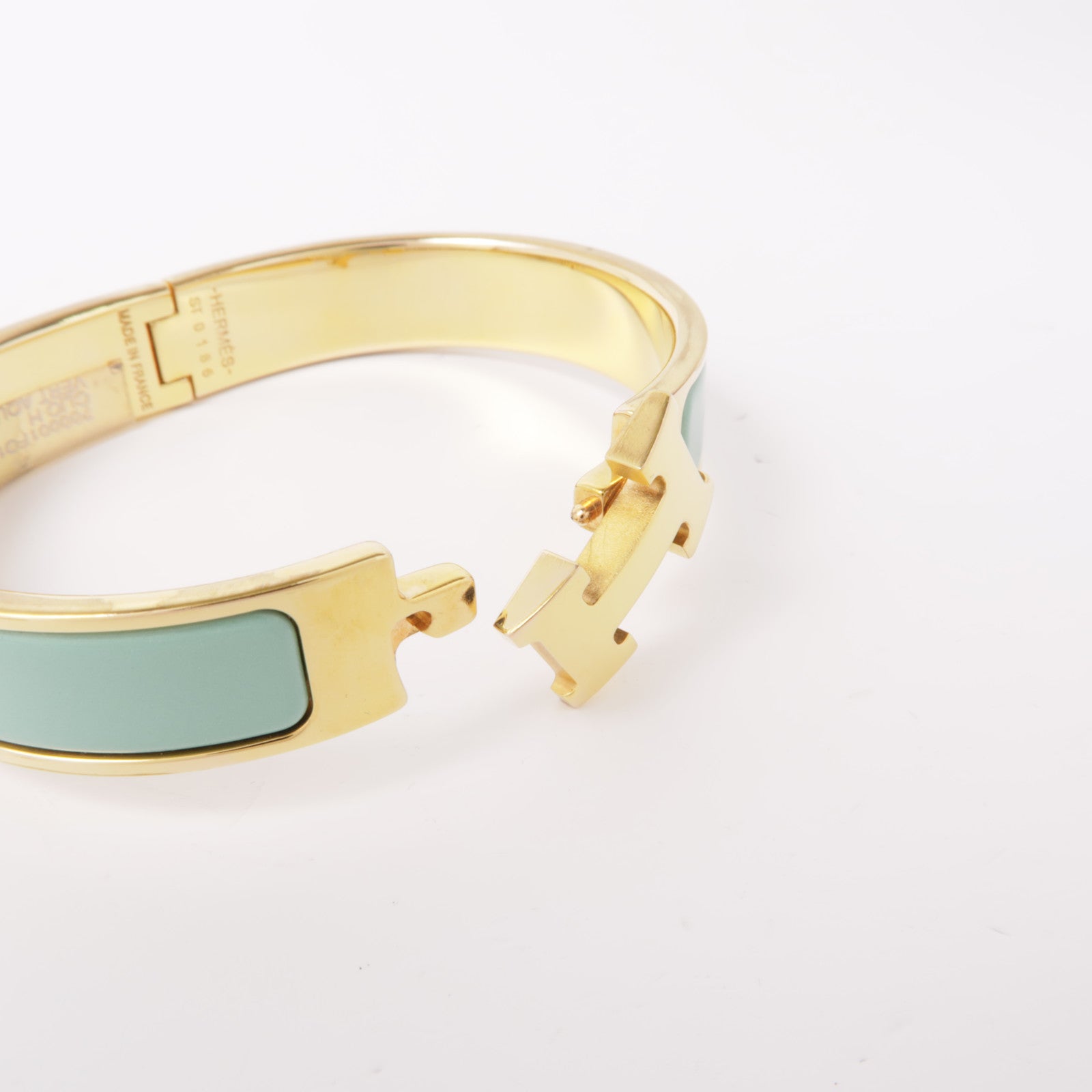 HERMES Clic H Bracelet Metal Blue