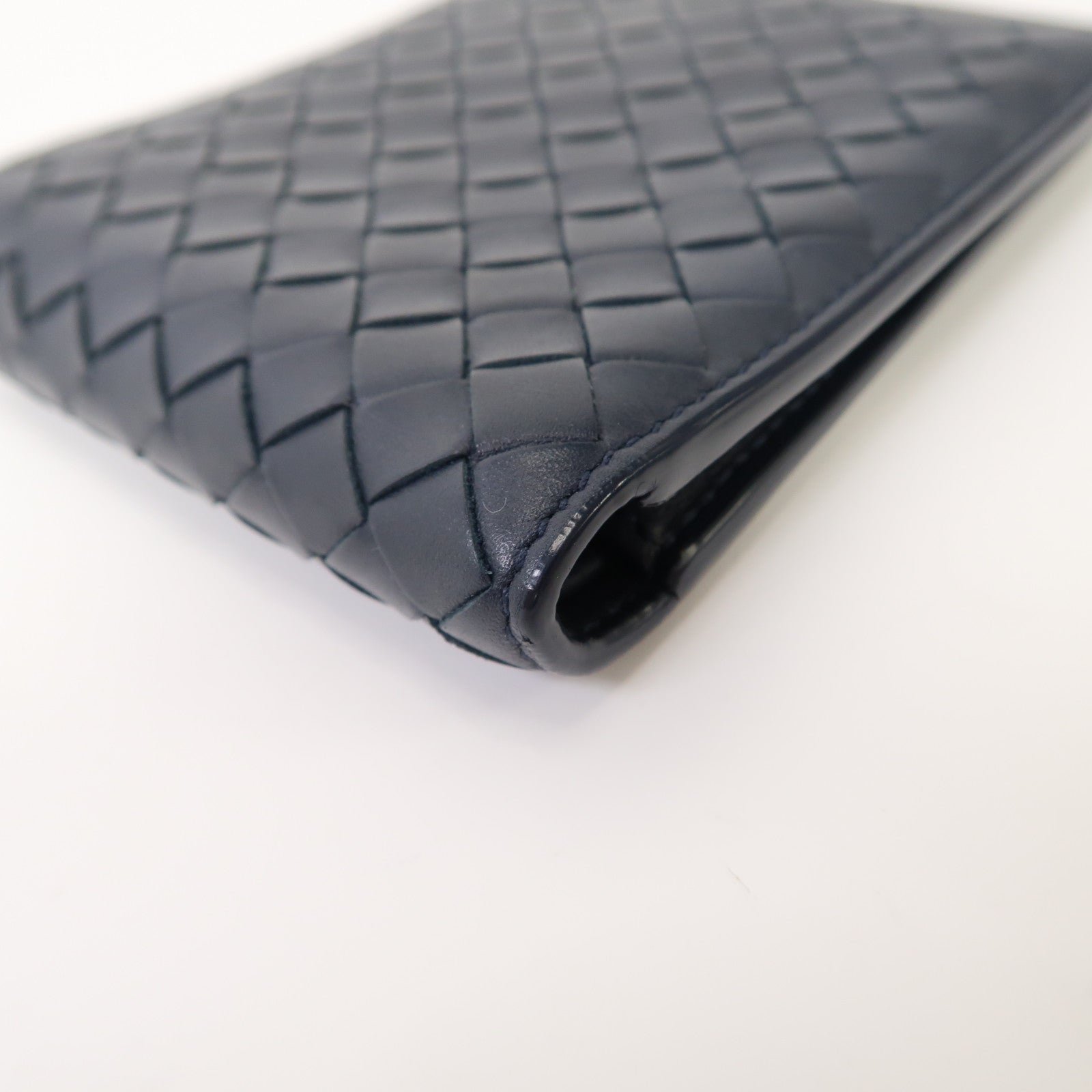 BOTTEGA VENETA 織紋皮革Wallet錢包深藍色