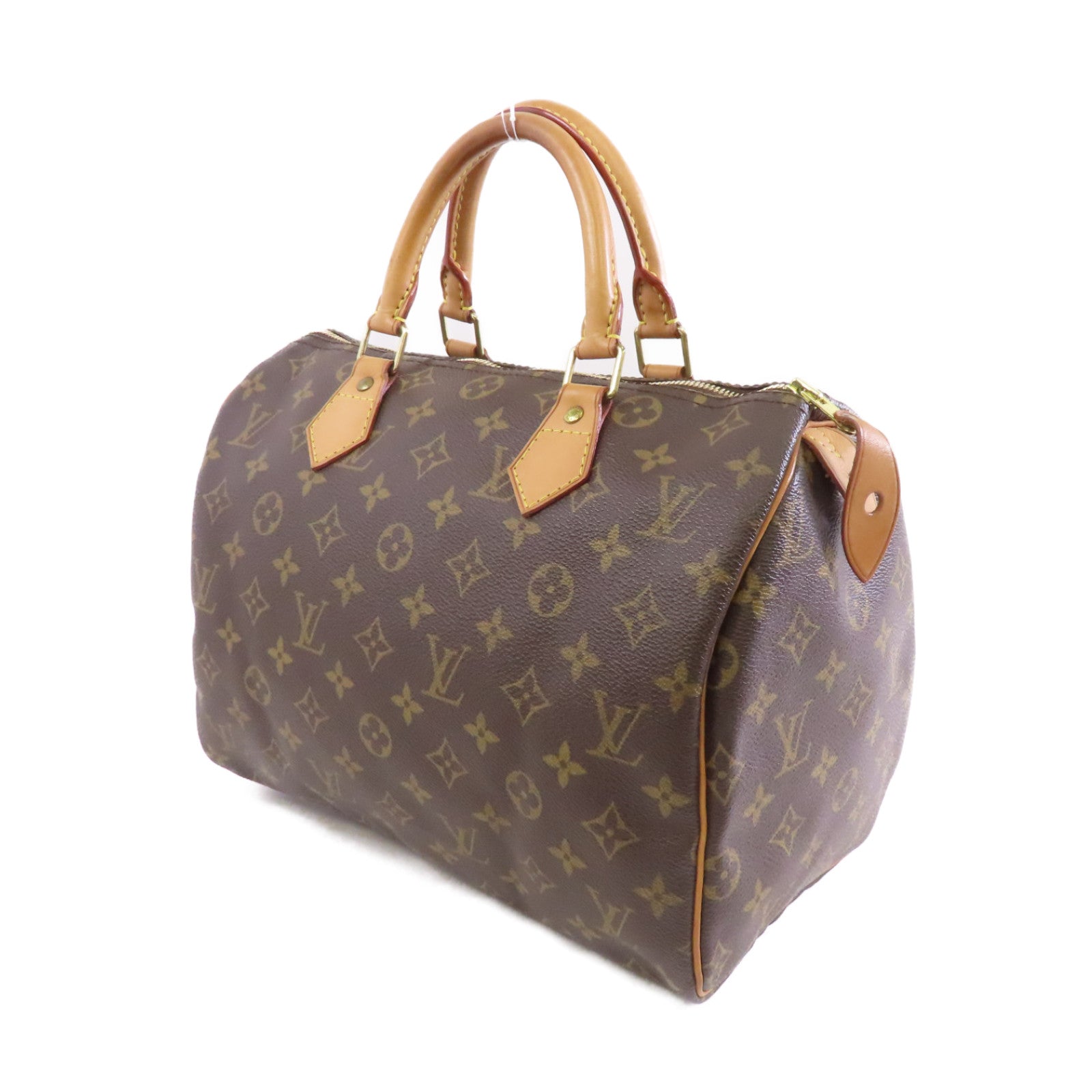 LOUIS VUITTON Monogram Speedy 30金扣手挽袋啡色