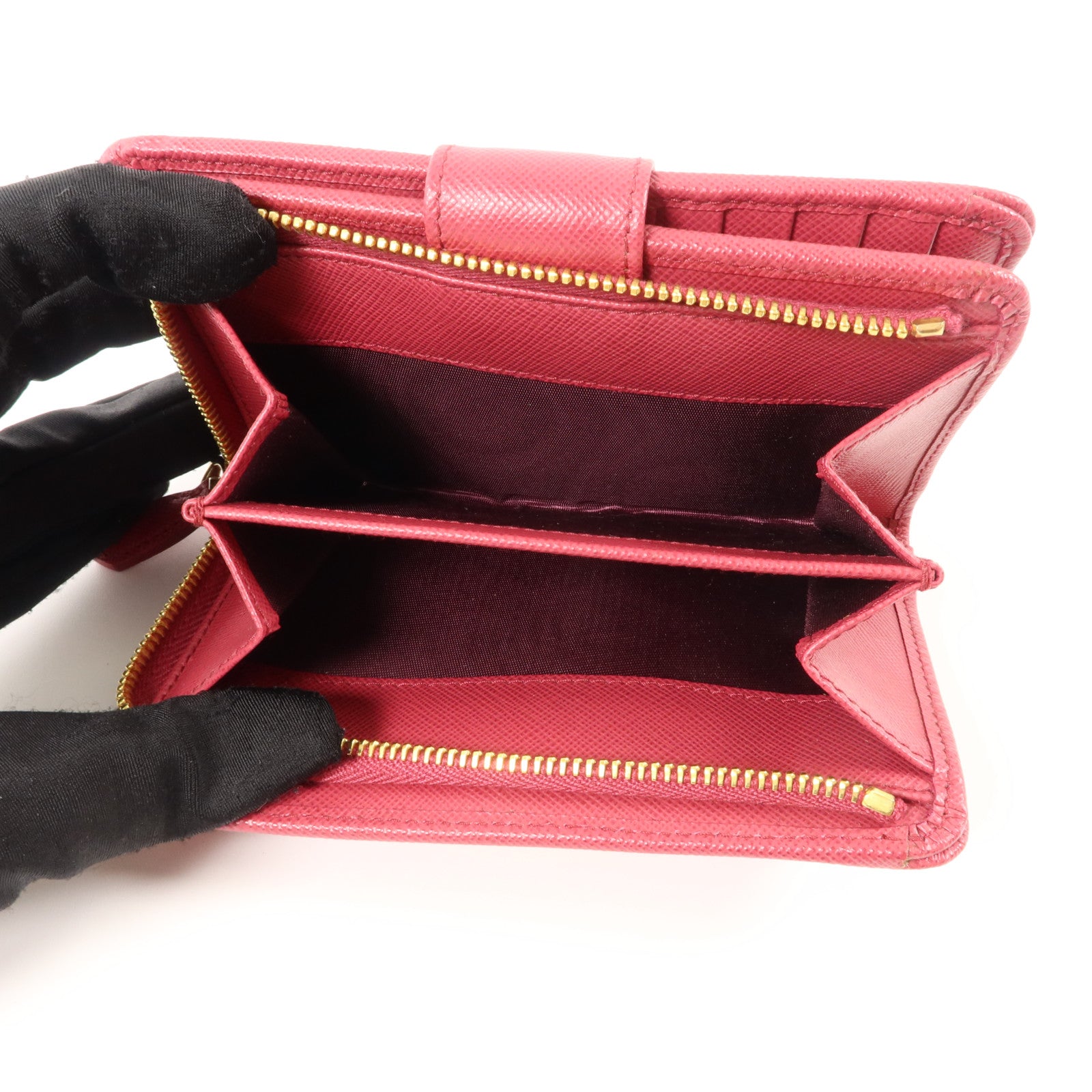 PRADA Saffiano皮革Bifold Wallet錢包