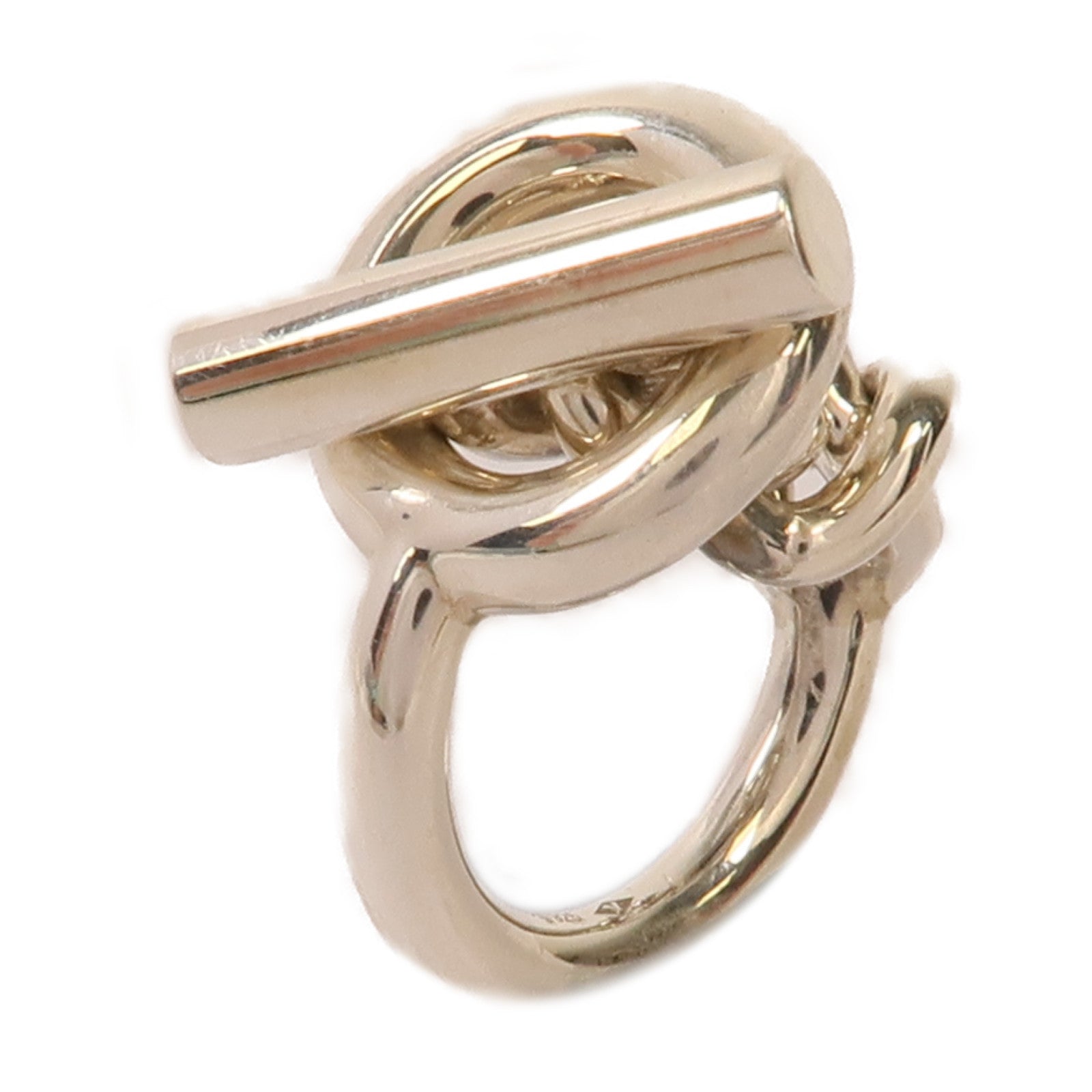 HERMES 925純銀Croisette Ring戒指Hermes#51/US#5.25