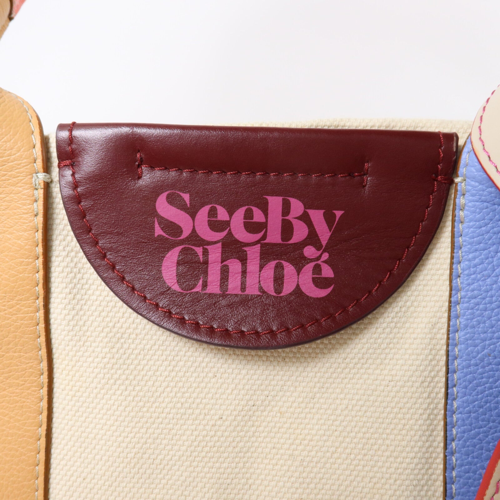 SEE BY CHLOE 帆布/牛皮皮革Laetizia Small Tote手挽袋