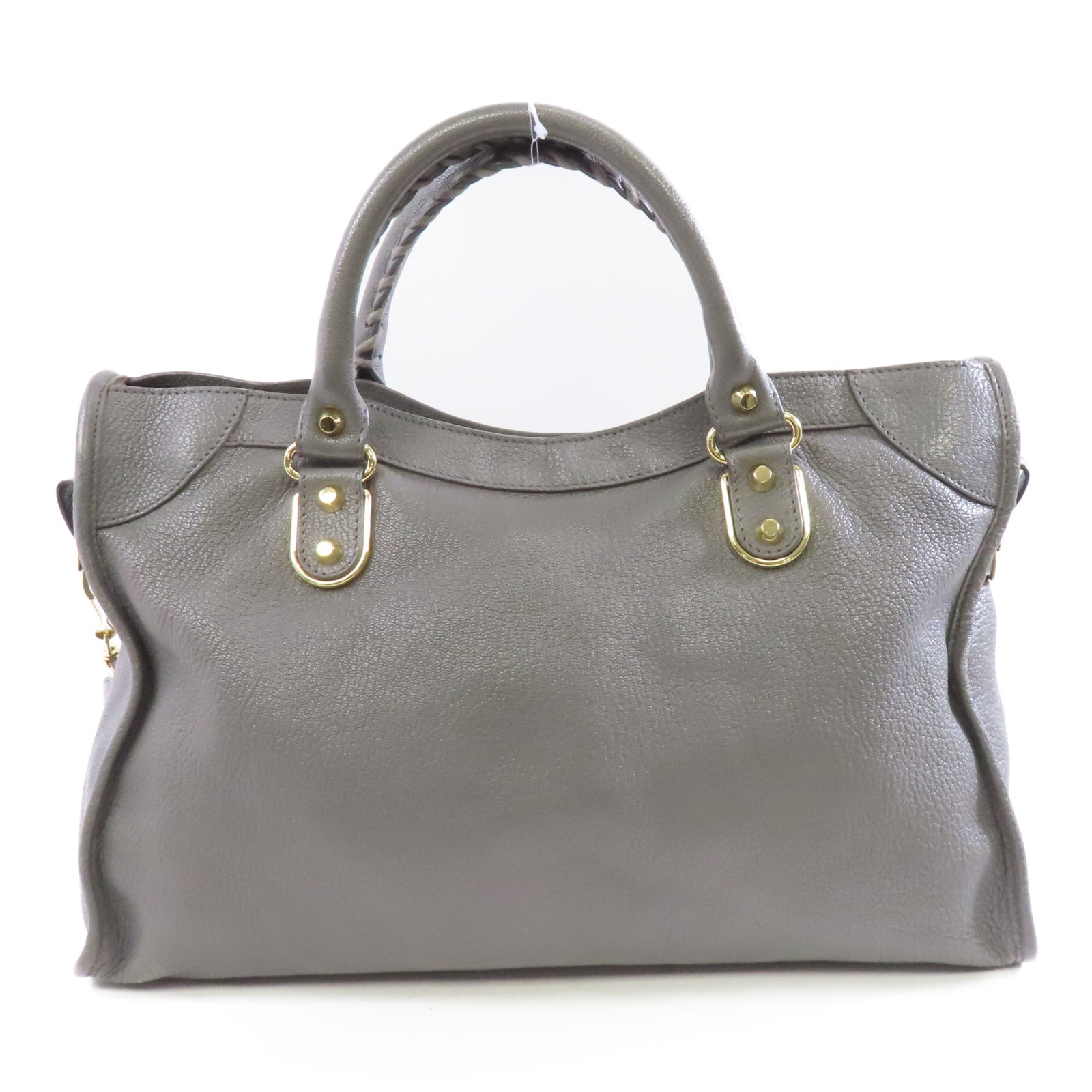 BALENCIAGA 牛皮皮革City金扣手挽肩背兩用袋黑色