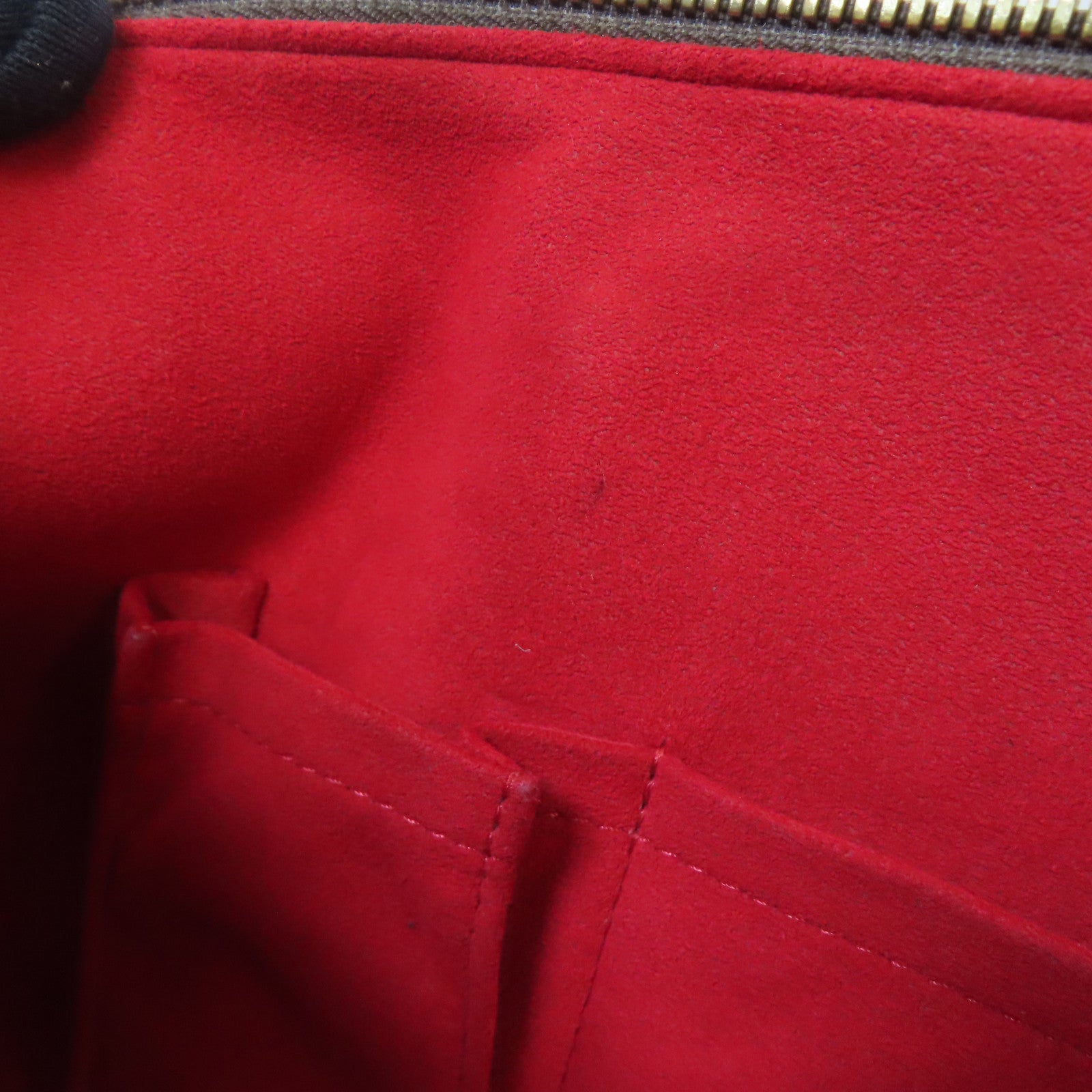 LOUIS VUITTON Damier Saleya MM金扣肩背袋啡色
