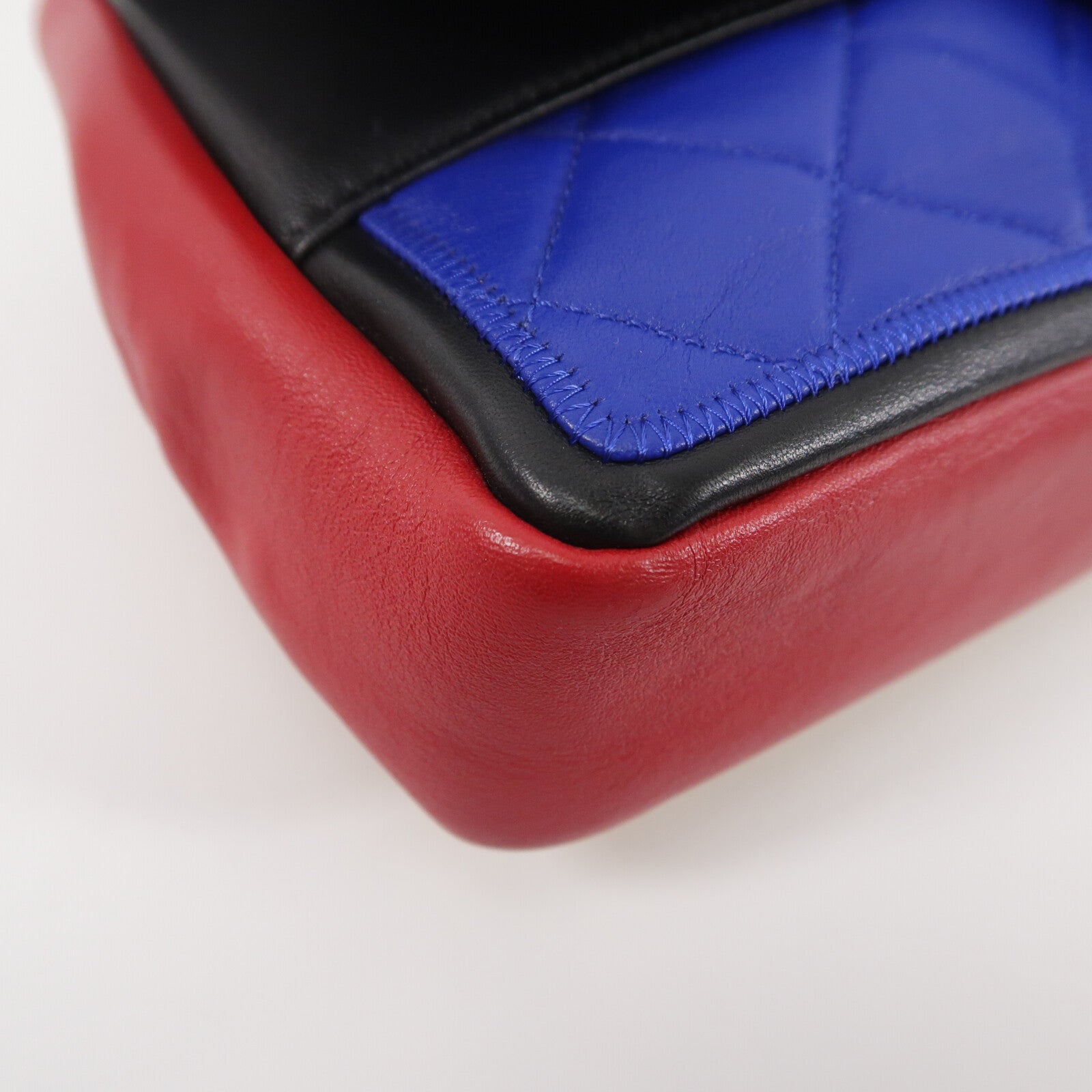 CHANEL 羊皮皮革Colorblock Medium Flap Bag鏈帶肩背袋