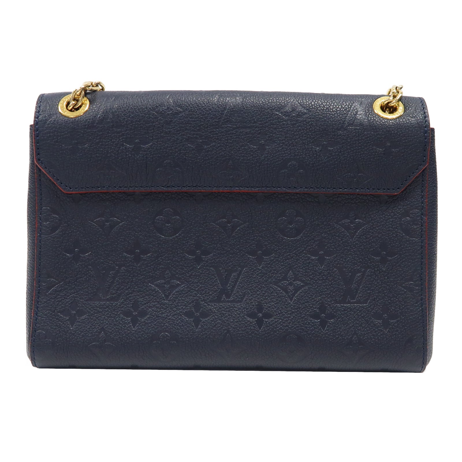 LOUIS VUITTON Monogram Empreinte Vavin PM金扣肩背袋藍色