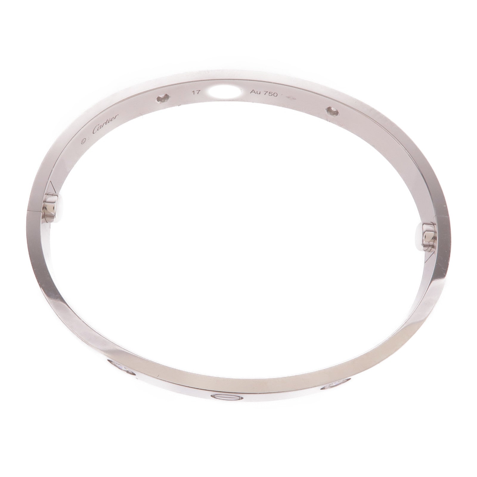 CARTIER 【激減優惠】18K白金Love Bracelet鑽石手鐲Cartier#17