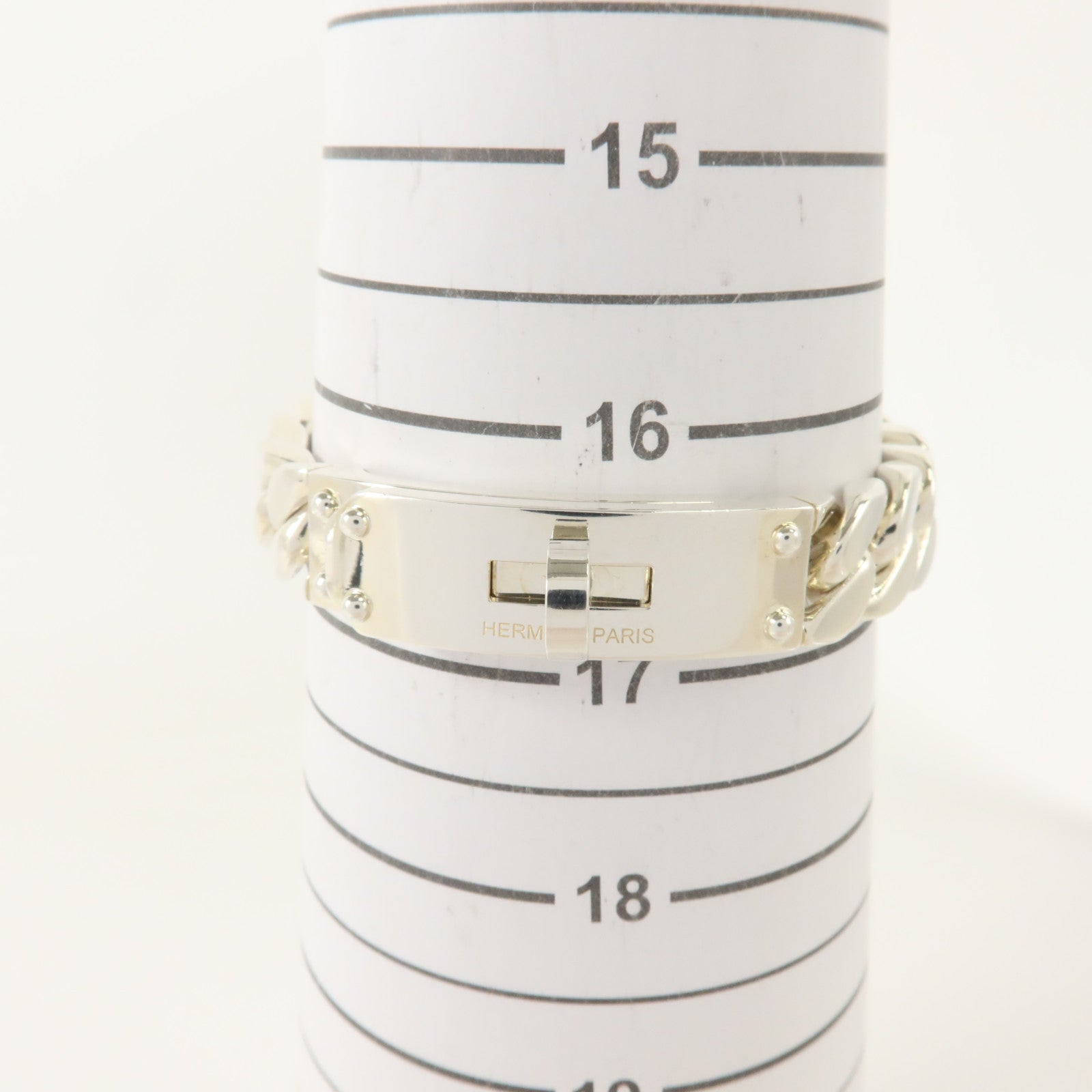 HERMES 925純銀Kelly Gourmette Bracelet銀扣手鏈