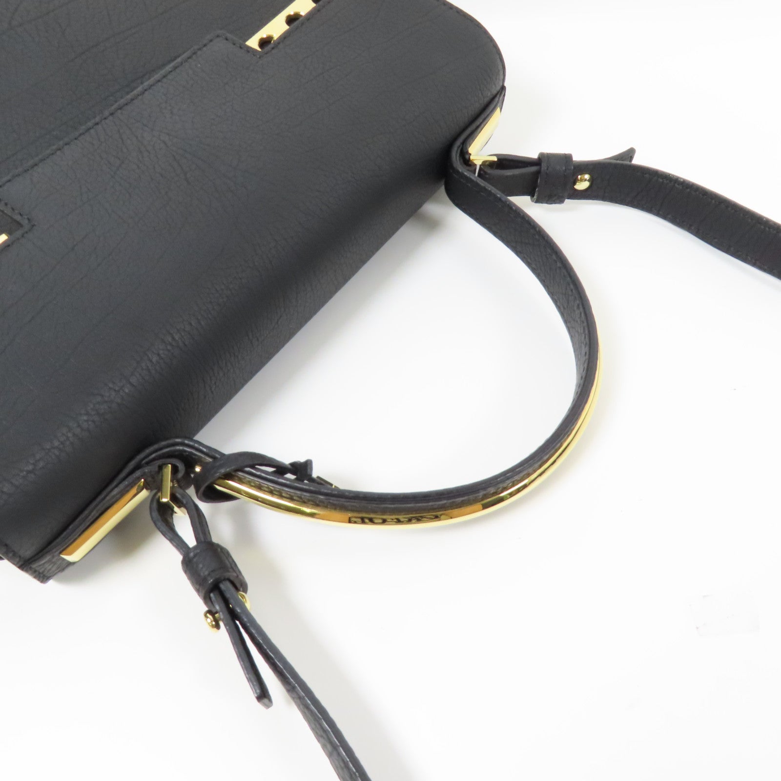 Delvaux 牛皮皮革Tempete MM金扣手挽肩背兩用袋