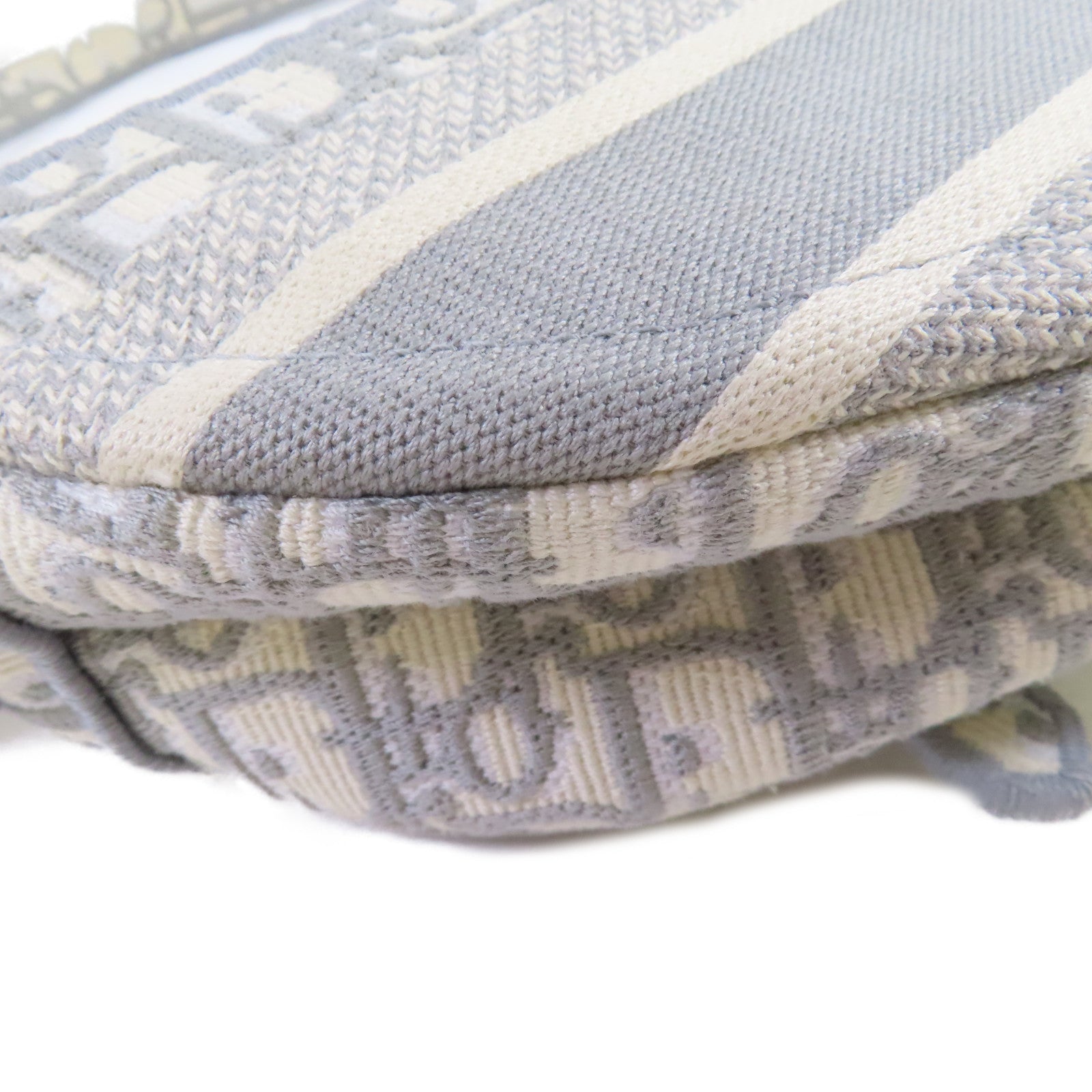 Dior Oblique帆布Saddle Shoulder Bag金扣肩背袋灰色