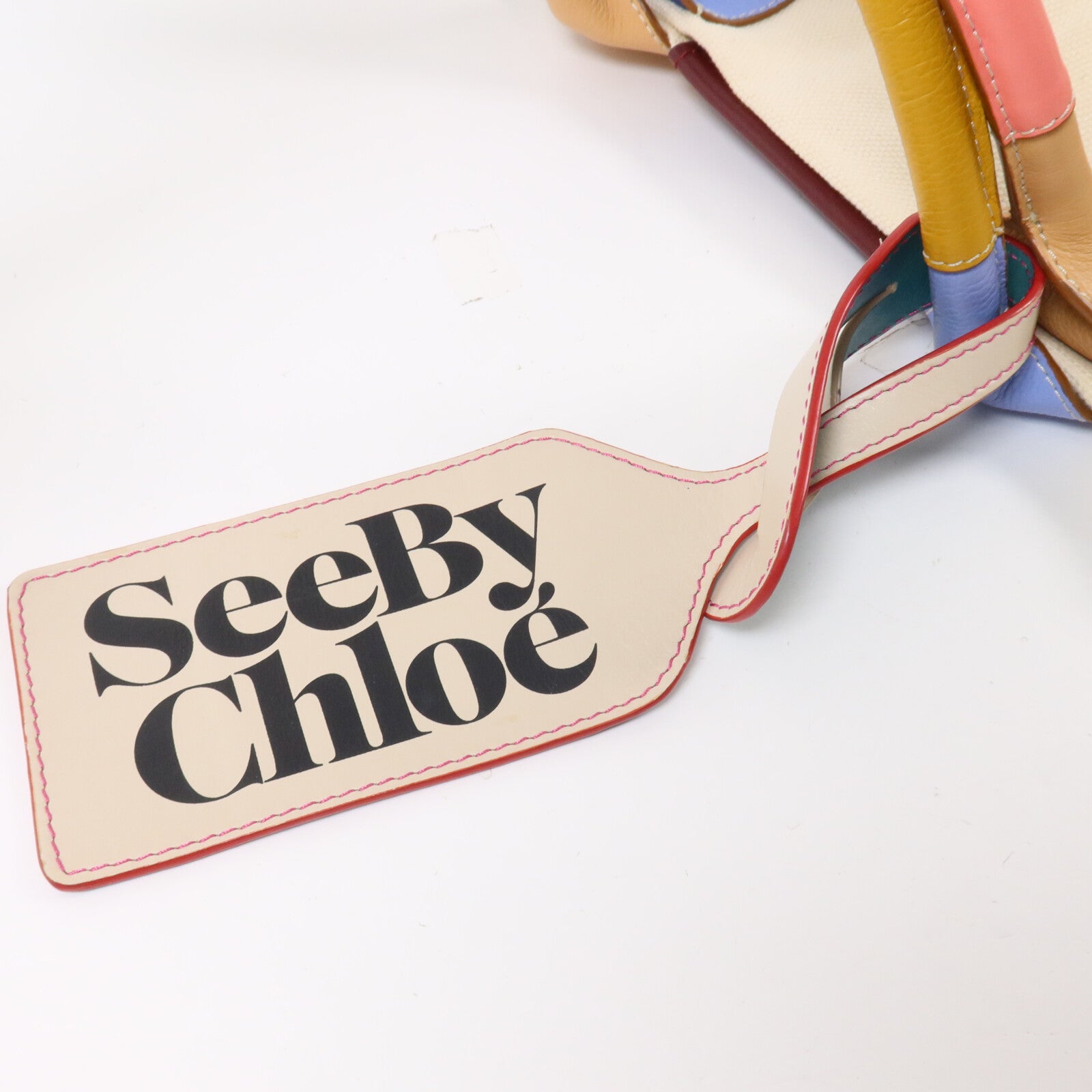 SEE BY CHLOE 帆布/牛皮皮革Laetizia Small Tote手挽袋