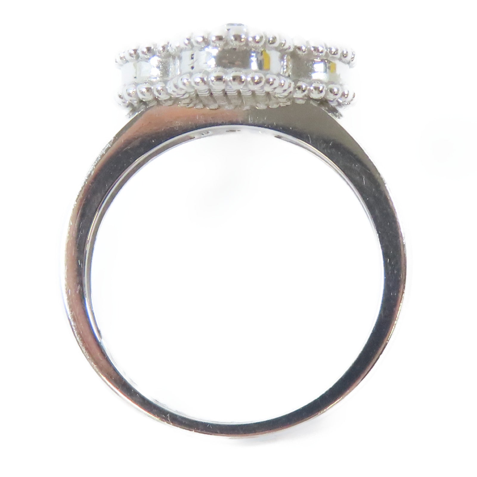 Van Cleef & Arpels 18K白金Vintage Alhamber Ring戒指US#7