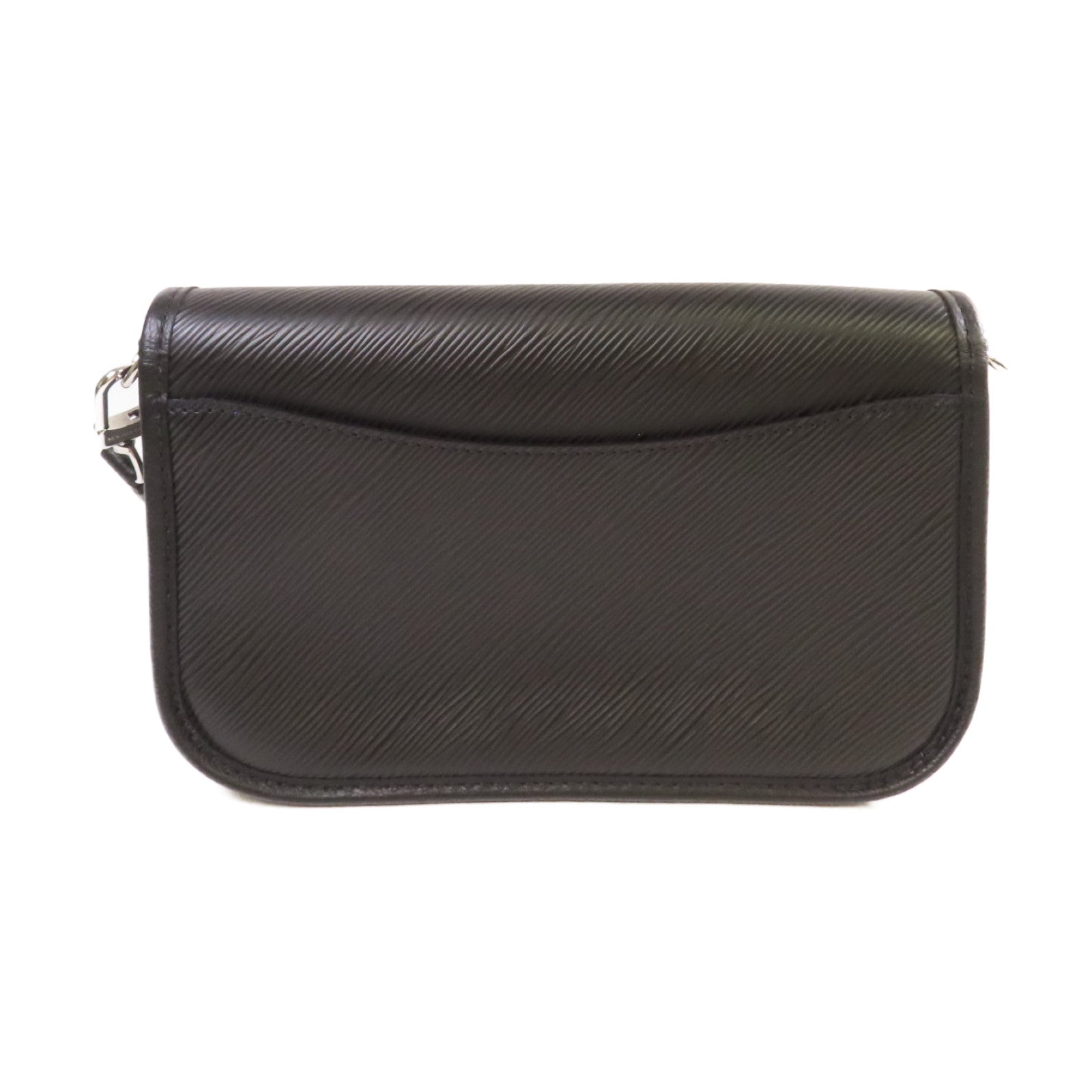 LOUIS VUITTON Epi Buci Shoulder Bag銀扣肩背袋黑色