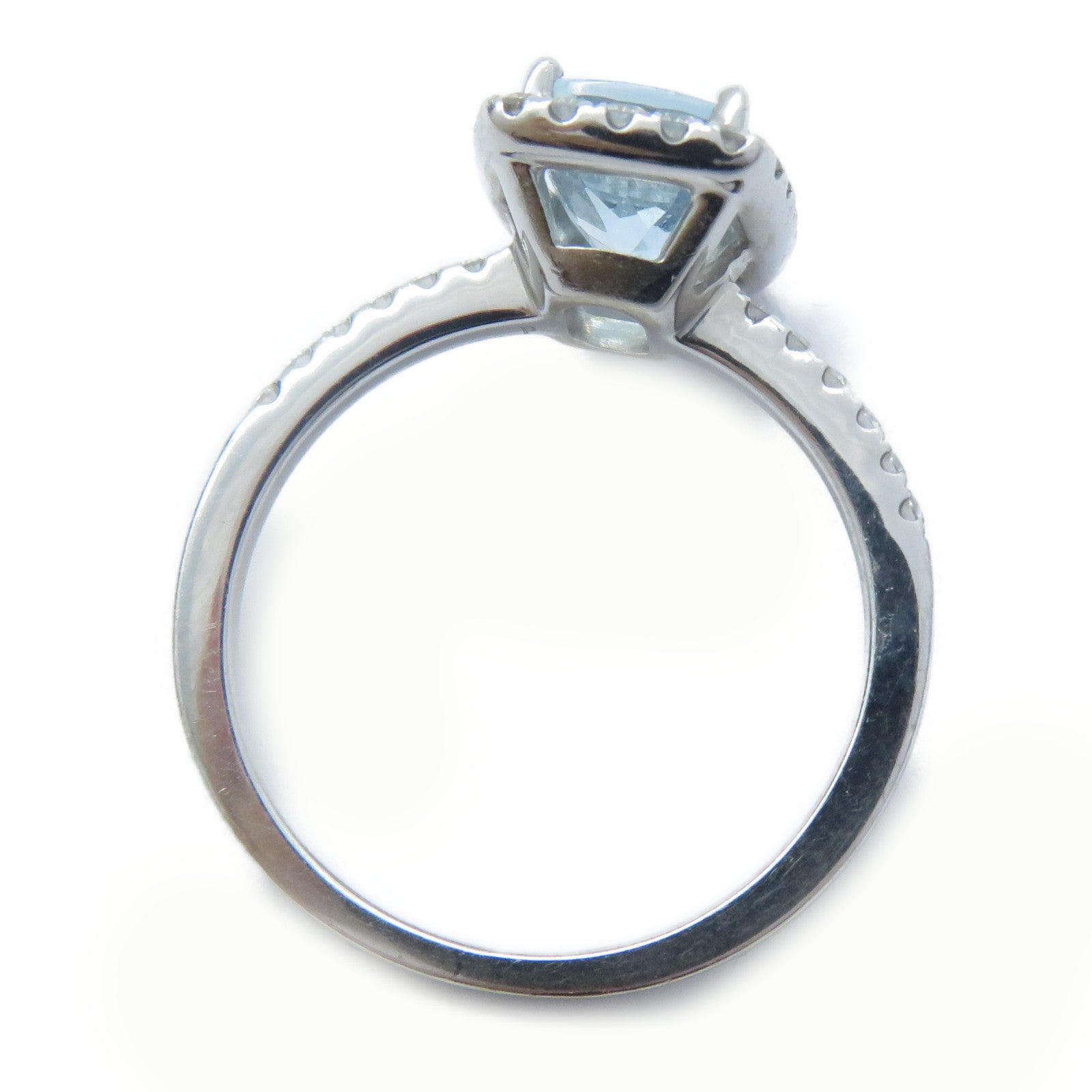 JEWELRY 18K白金Ring戒指銀色/藍色US#6