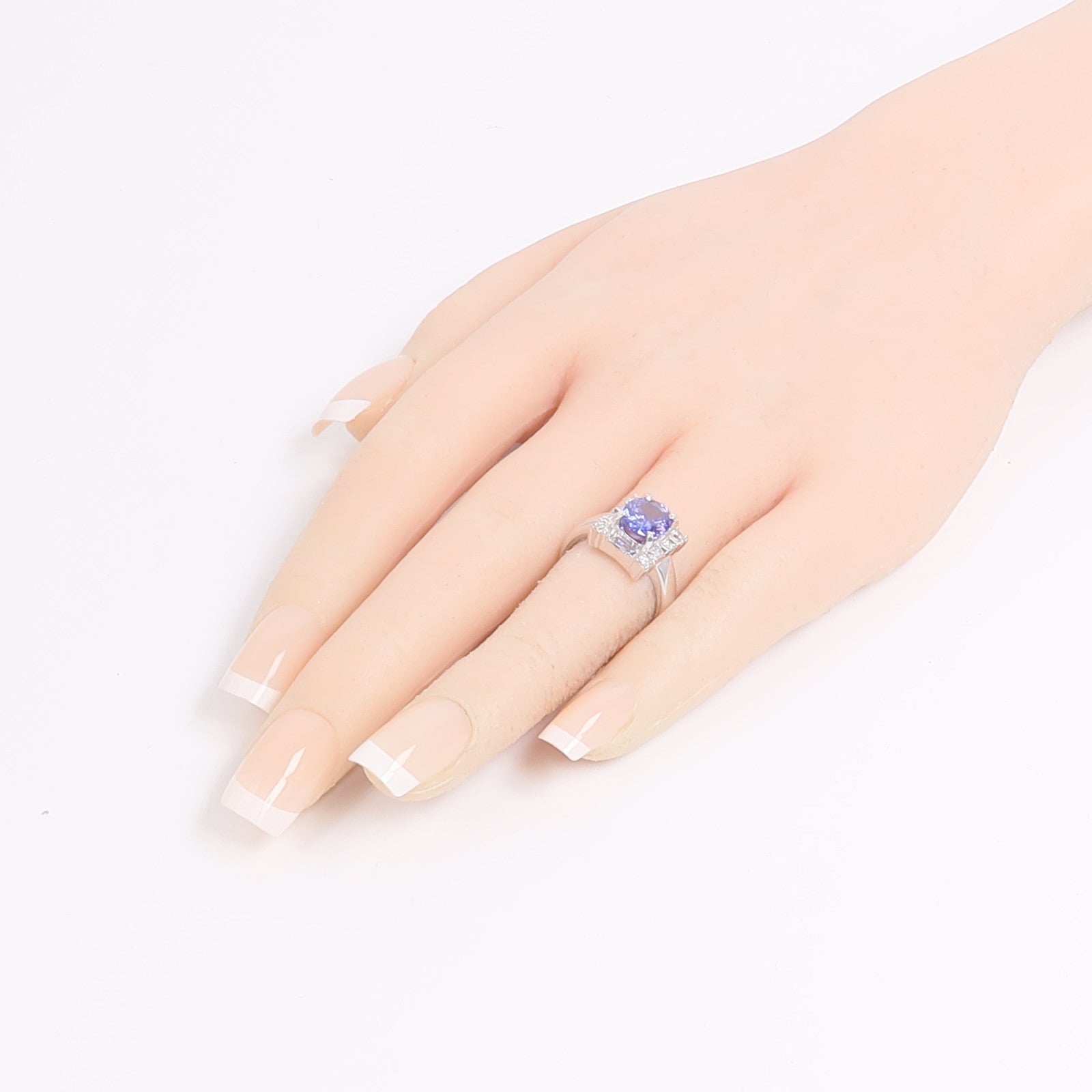 JEWELRY 18K白金Tanzanite Diamond Ring坦桑石/鑽石戒指