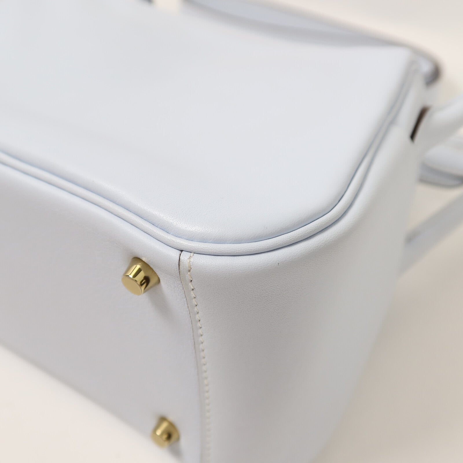 HERMES 【激減優惠】Swift皮革Mini Lindy金扣手挽肩背兩用袋Bleu Brume