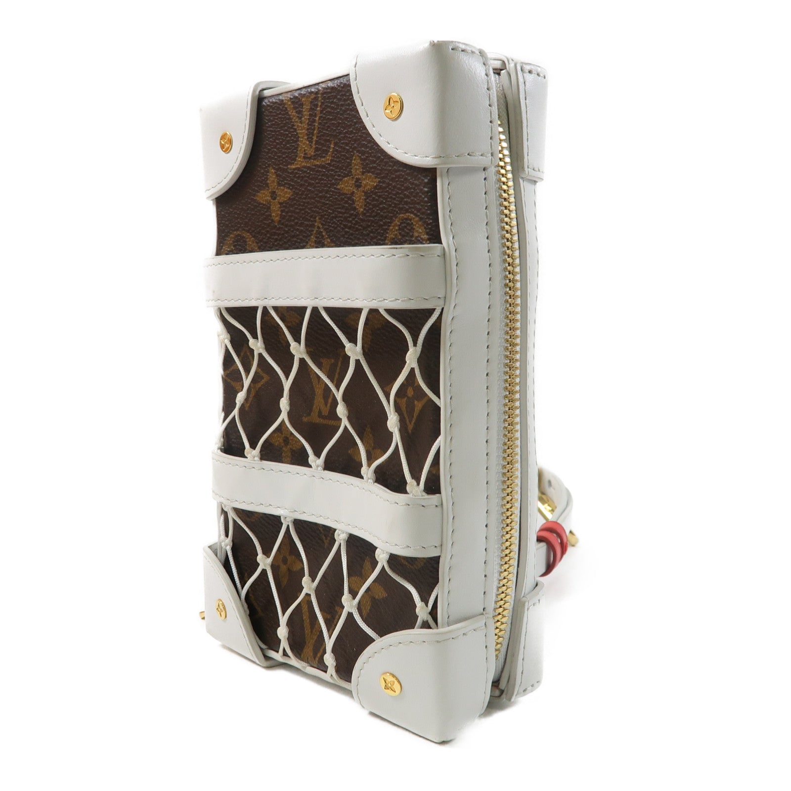 LOUIS VUITTON 【激減優惠】Monogram LVxNBA Soft Trunk金扣肩背袋啡色/白色