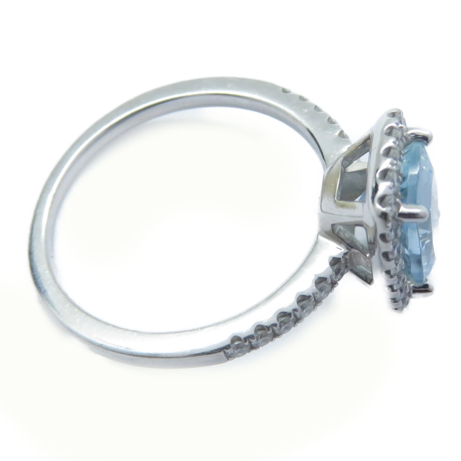JEWELRY 18K白金Ring戒指銀色/藍色US#6