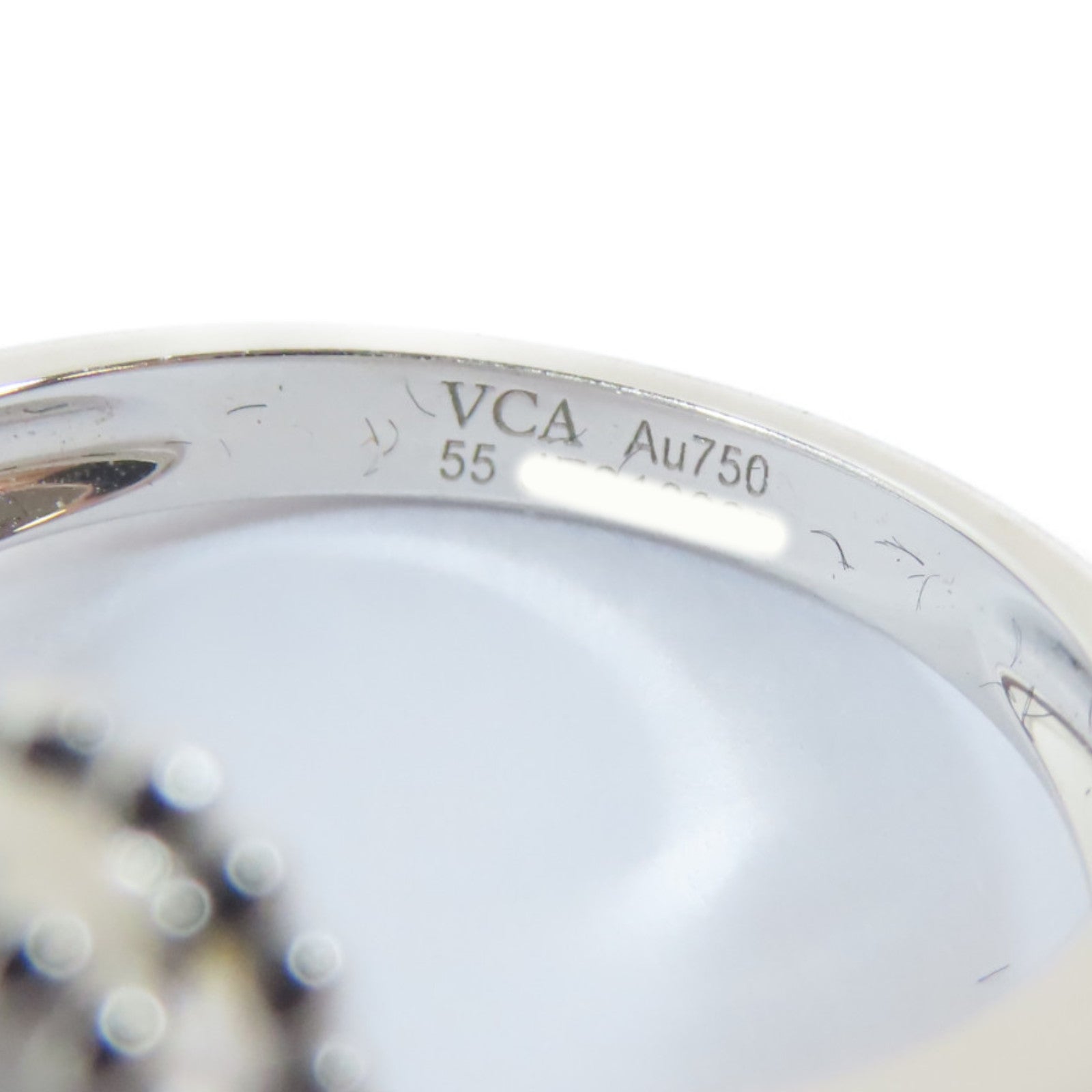 Van Cleef & Arpels 18K白金Vintage Alhamber Ring戒指US#7