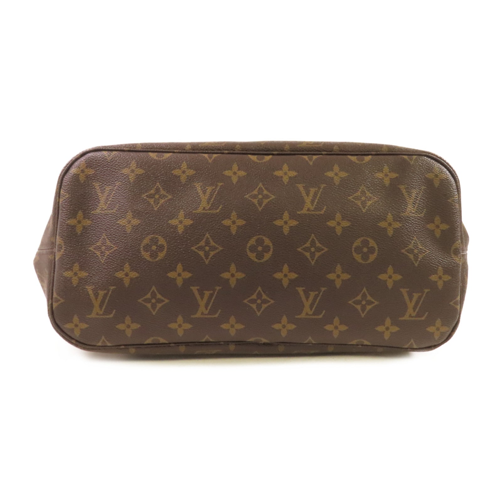 LOUIS VUITTON Monogram Neverfull MM Tote Bag金扣肩背袋啡色/酒紅色