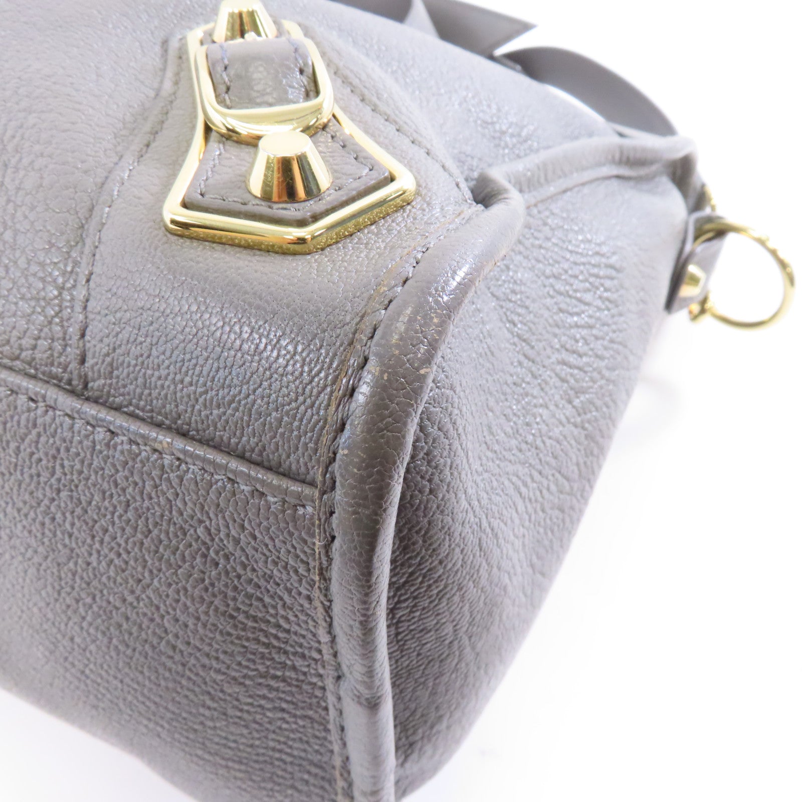 BALENCIAGA 牛皮皮革City金扣手挽肩背兩用袋黑色