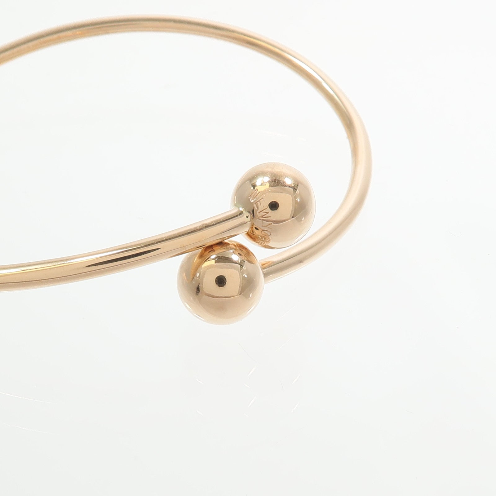 TIFFANY＆CO 18K玫瑰金Ball Bypass Bracelet手鐲