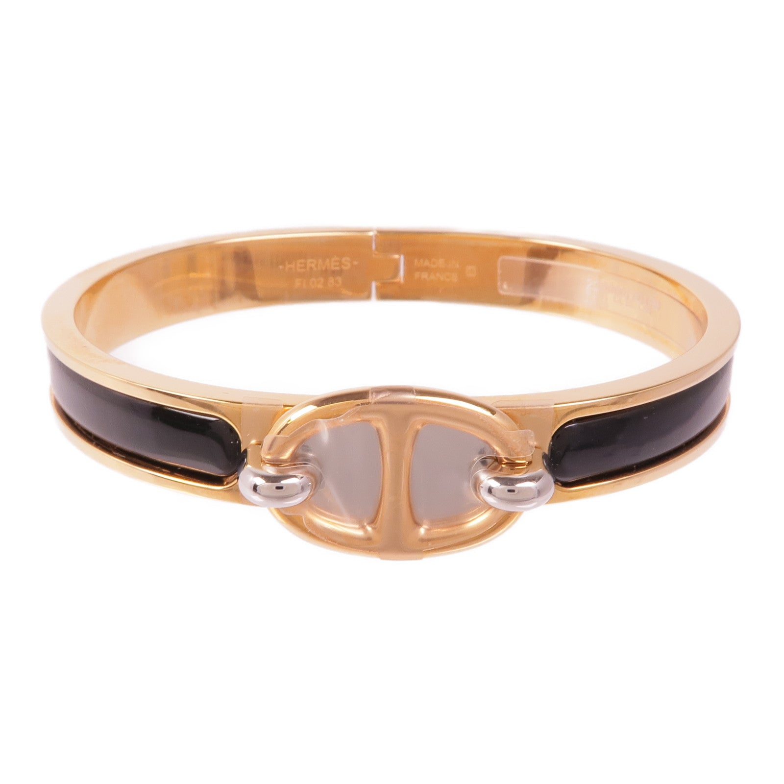 HERMES 金屬/琺瑯Mini Clic Chane D Ancre手鐲