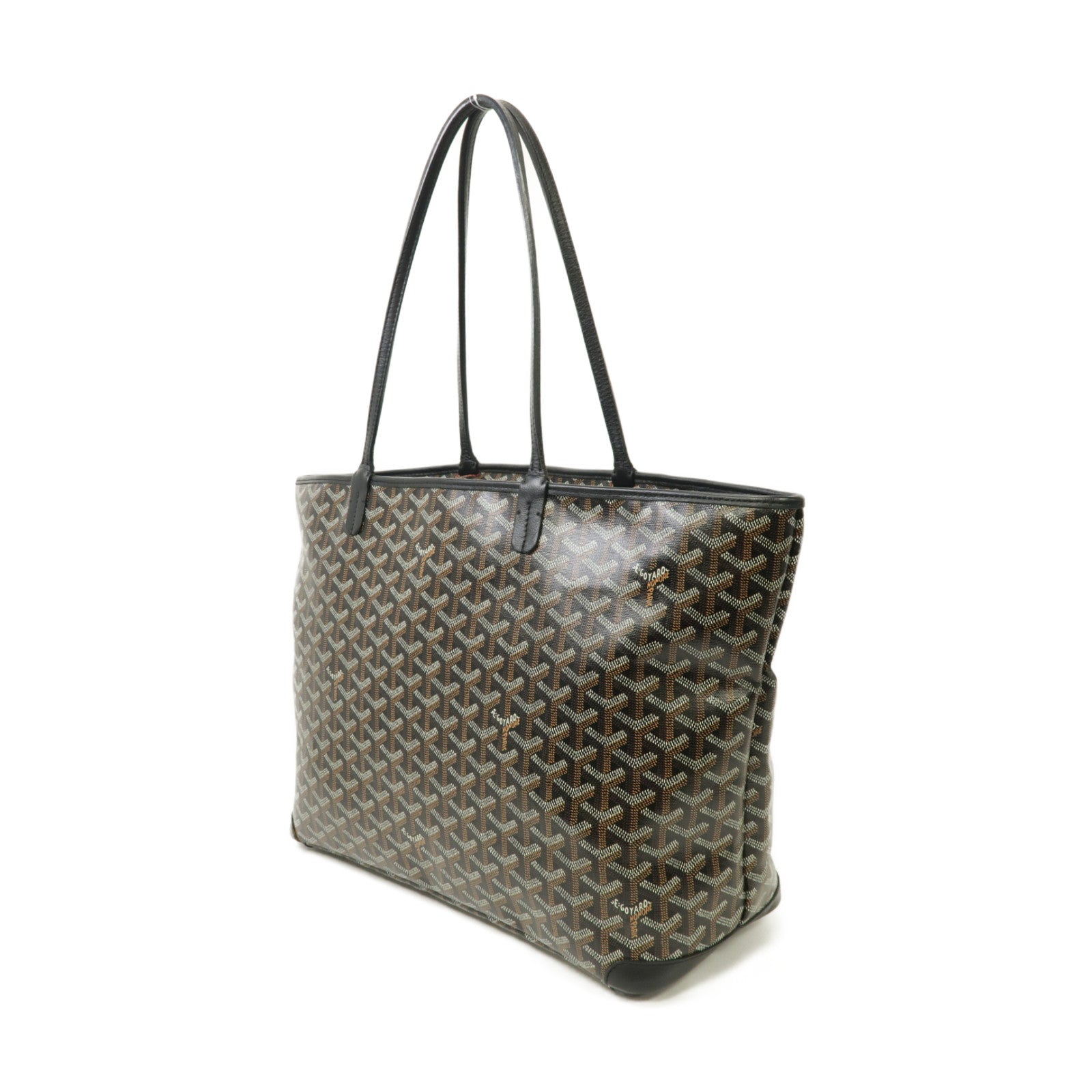 GOYARD 塗層帆布Artois銀扣手挽袋黑色